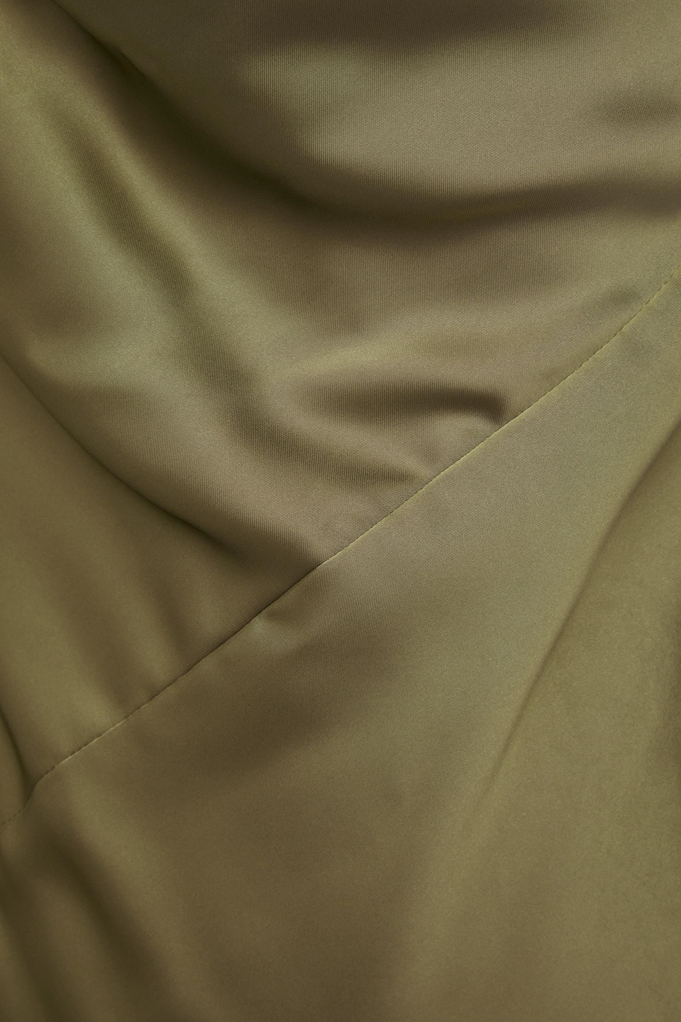 PHILOSOPHY DI LORENZO SERAFINI DRAPED SATIN-TWILL MAXI SLIP DRESS