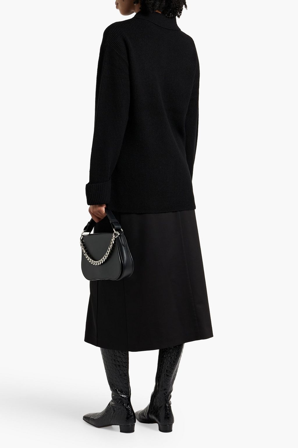 THEORY Ribbed merino wool and cashmere-blend cardigan