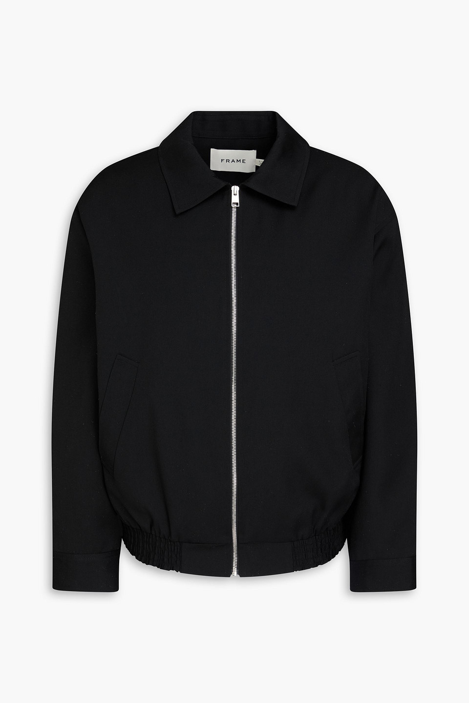 frame - wool-twill jacket - black - m