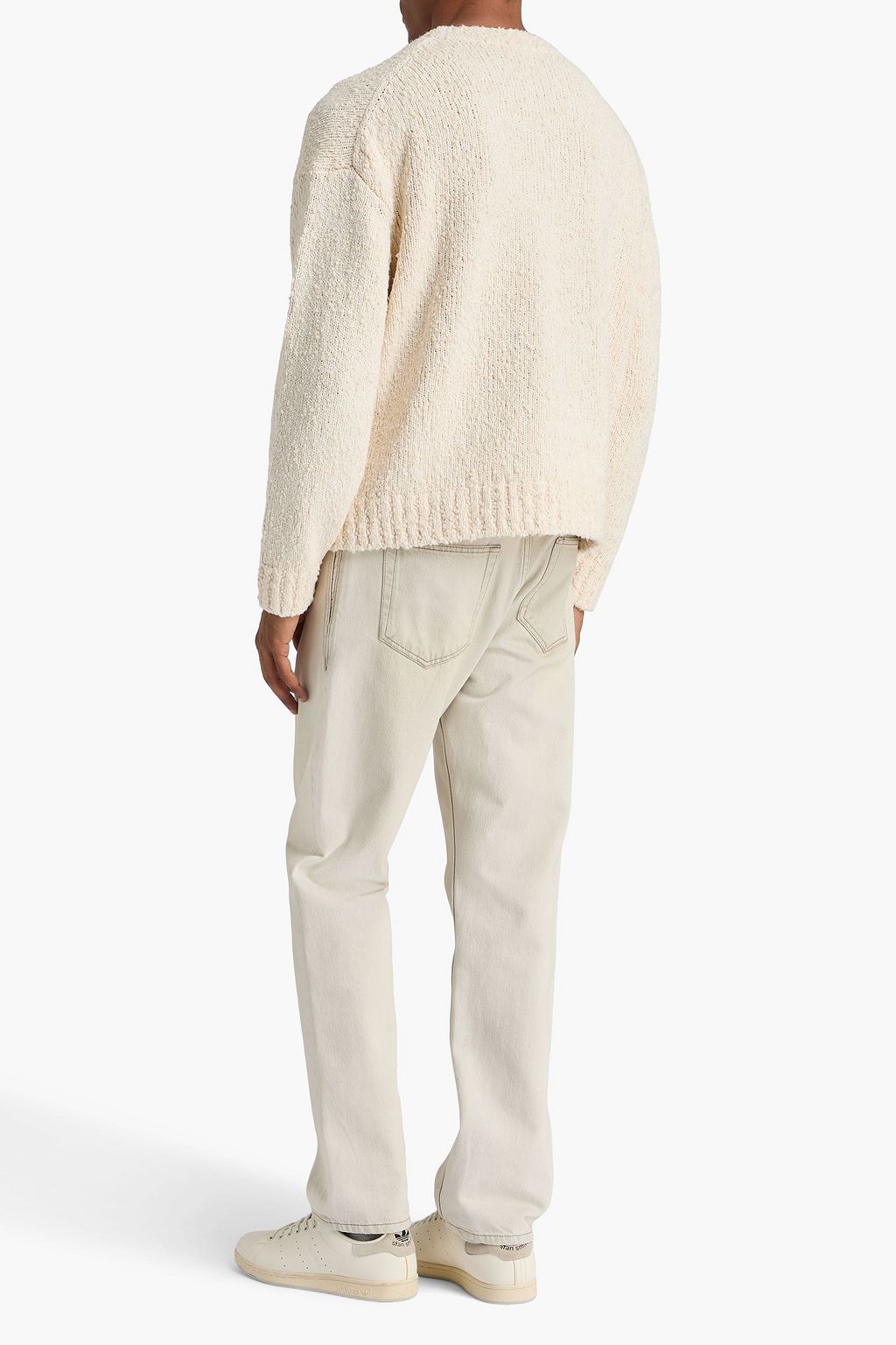FRAME Bouclé-knit cotton-blend sweater