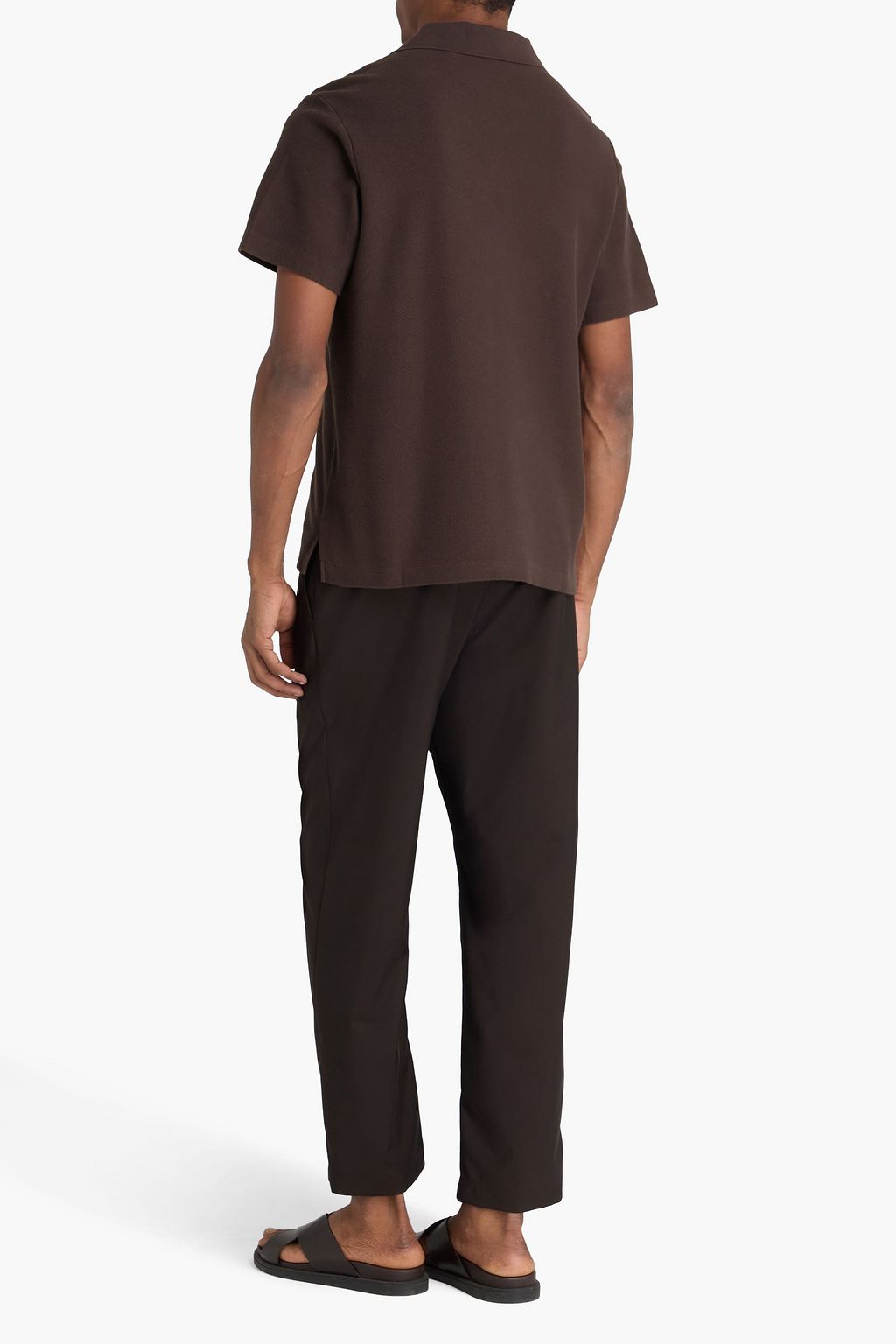 FRAME Cotton-piqué polo shirt