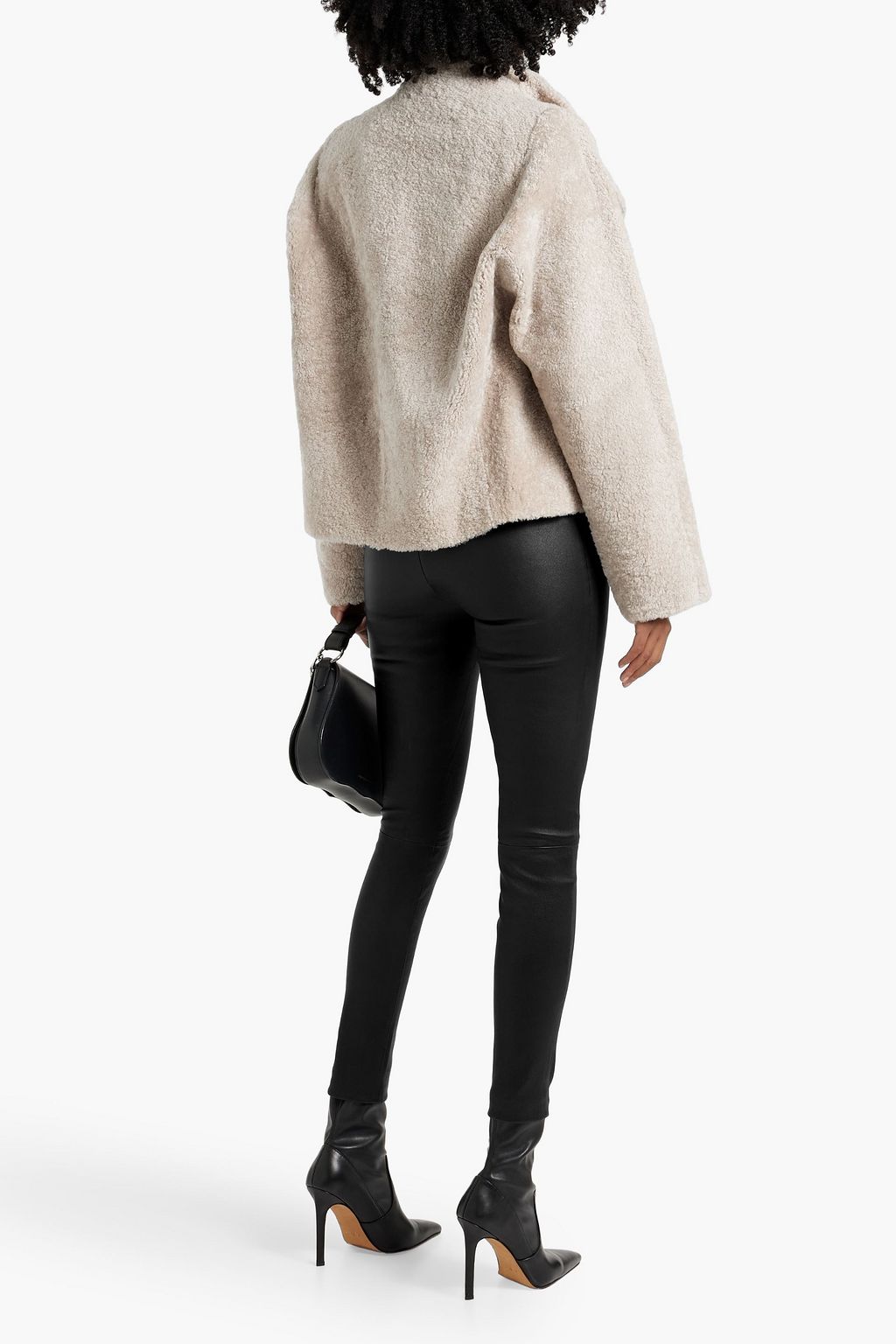 THEORY Faux stretch-leather leggings