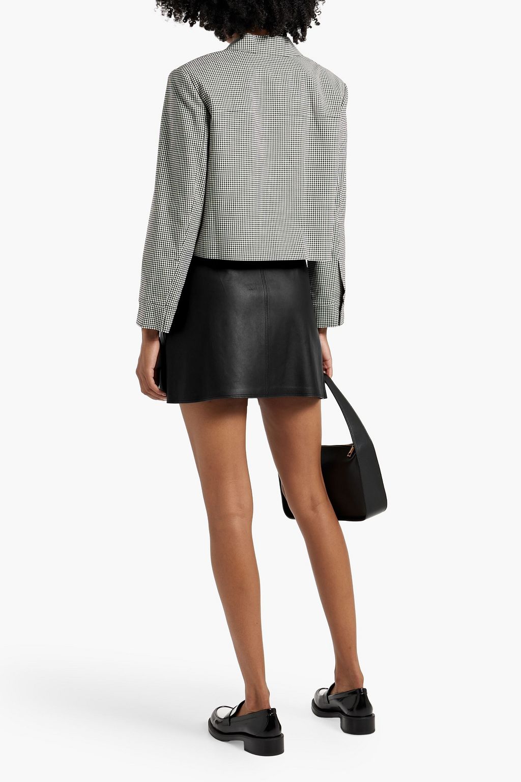 THEORY Leather mini skirt