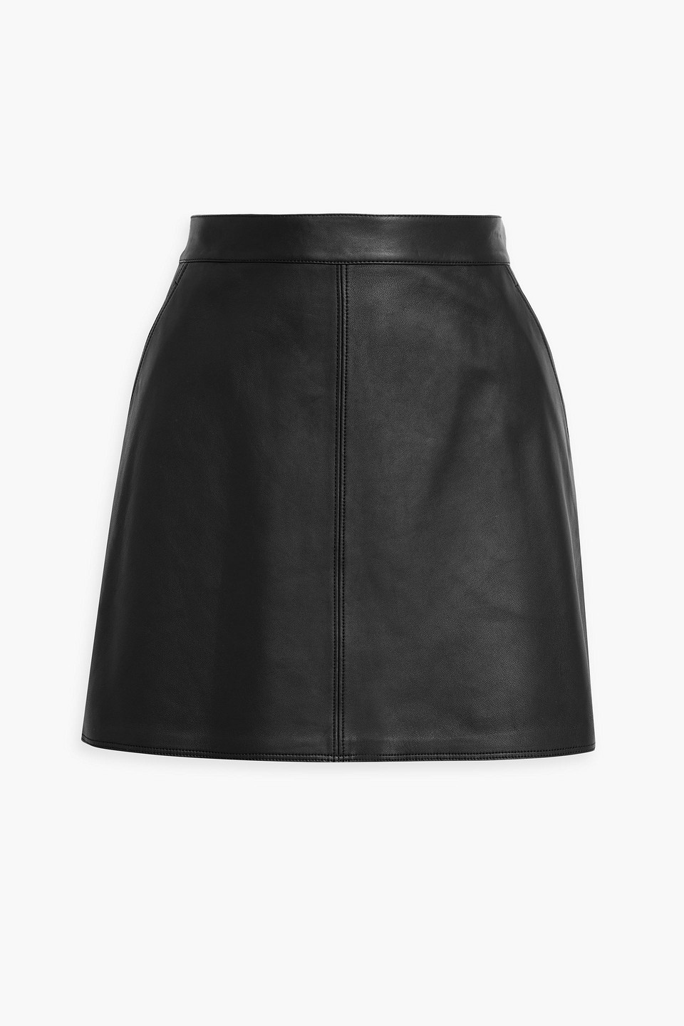 Leather mini skirt