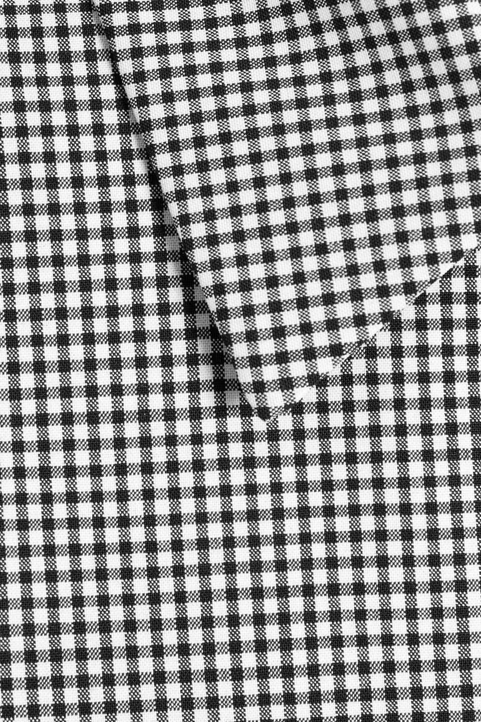 Theory Cropped Gingham Wool-blend Jacket In Black