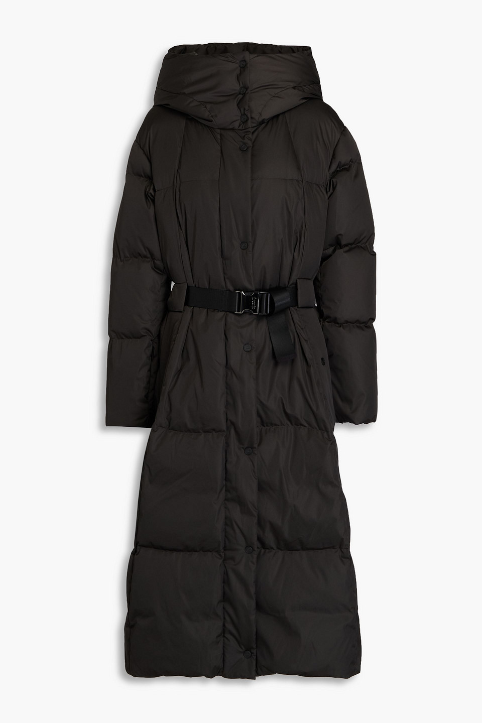 Fusalp Quilted Shell Hooded Down Coat In Black