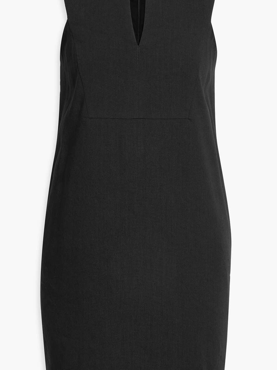 linen-blend mini dress