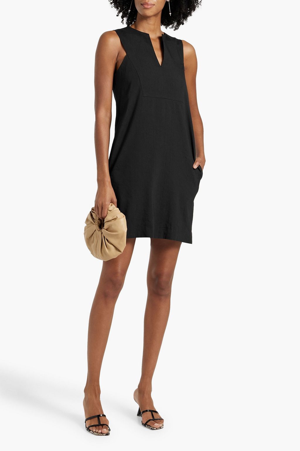 THEORY Linen-blend mini dress