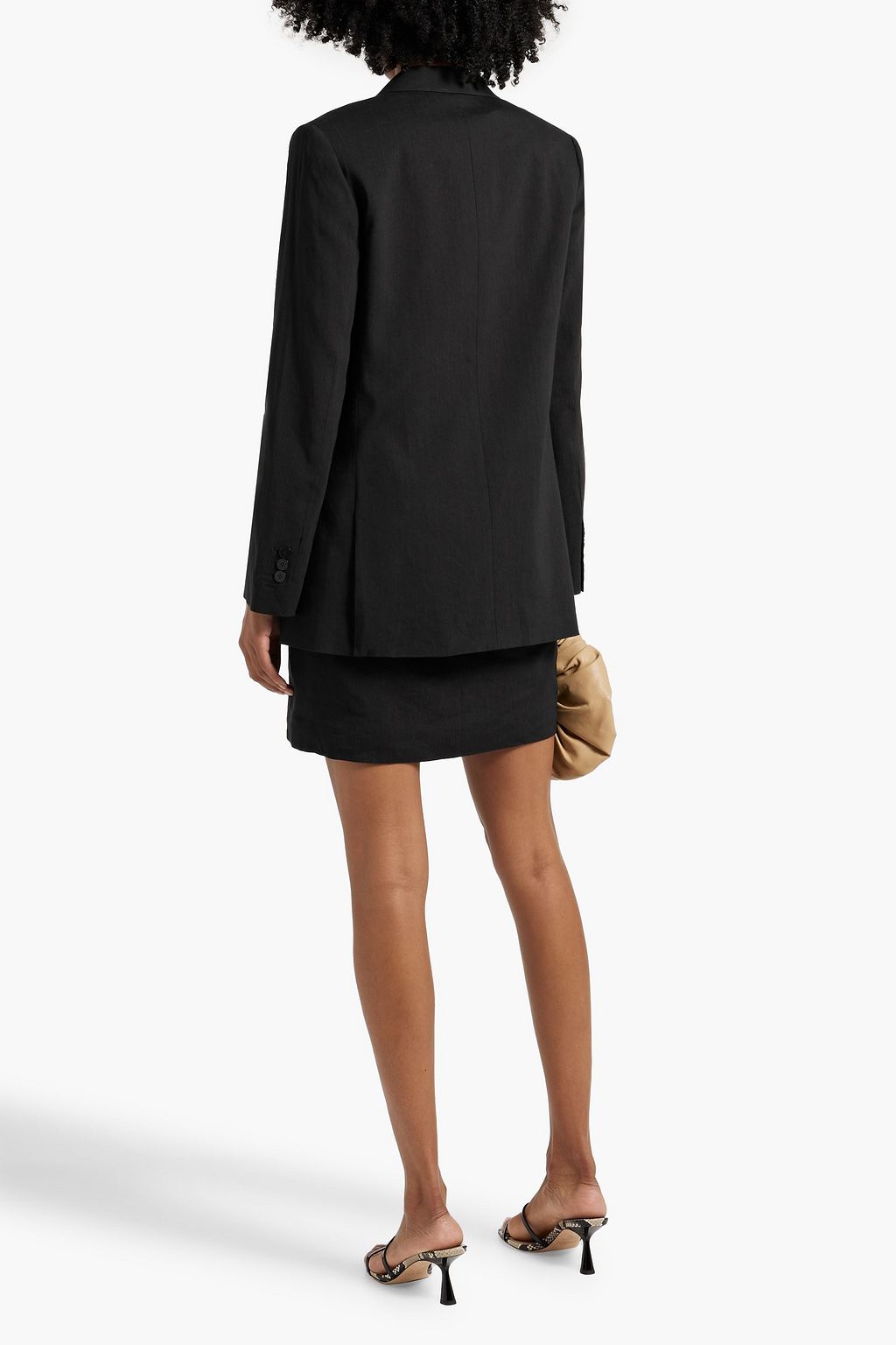 THEORY Double-breasted linen-blend blazer