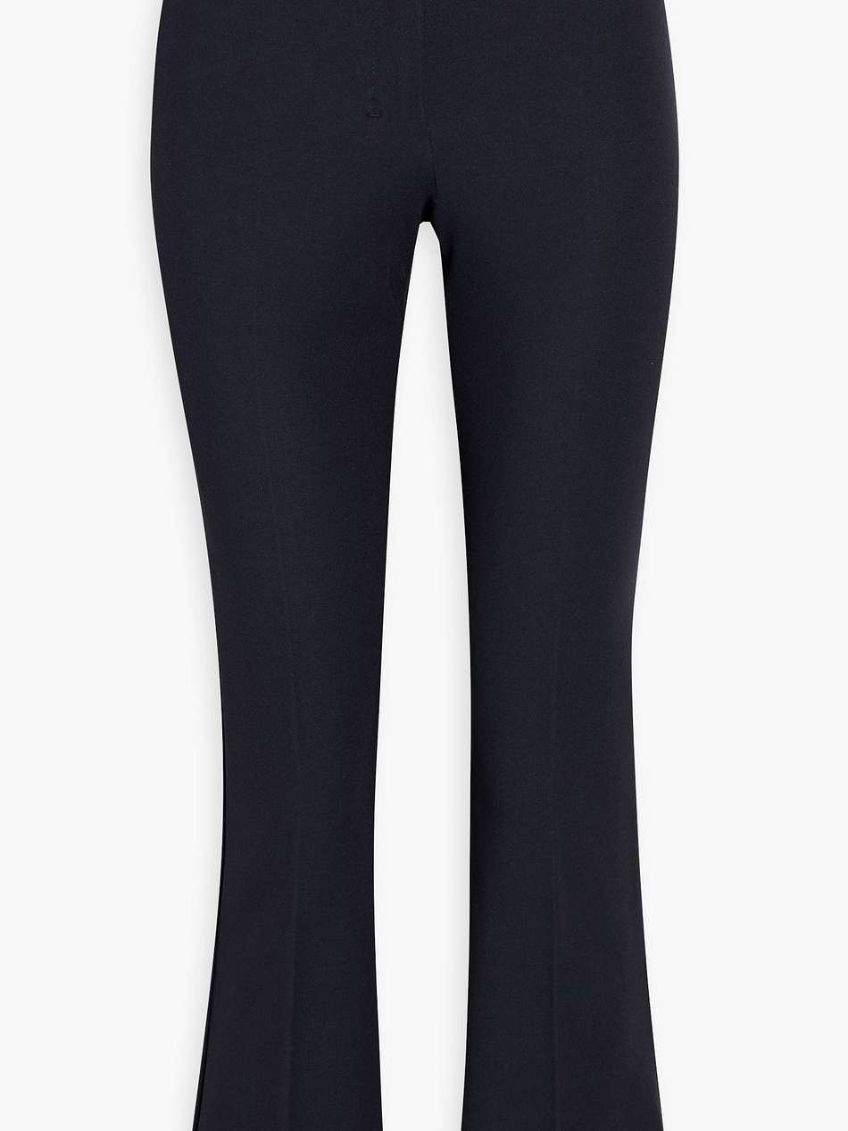 cotton-blend twill kick-flare pants