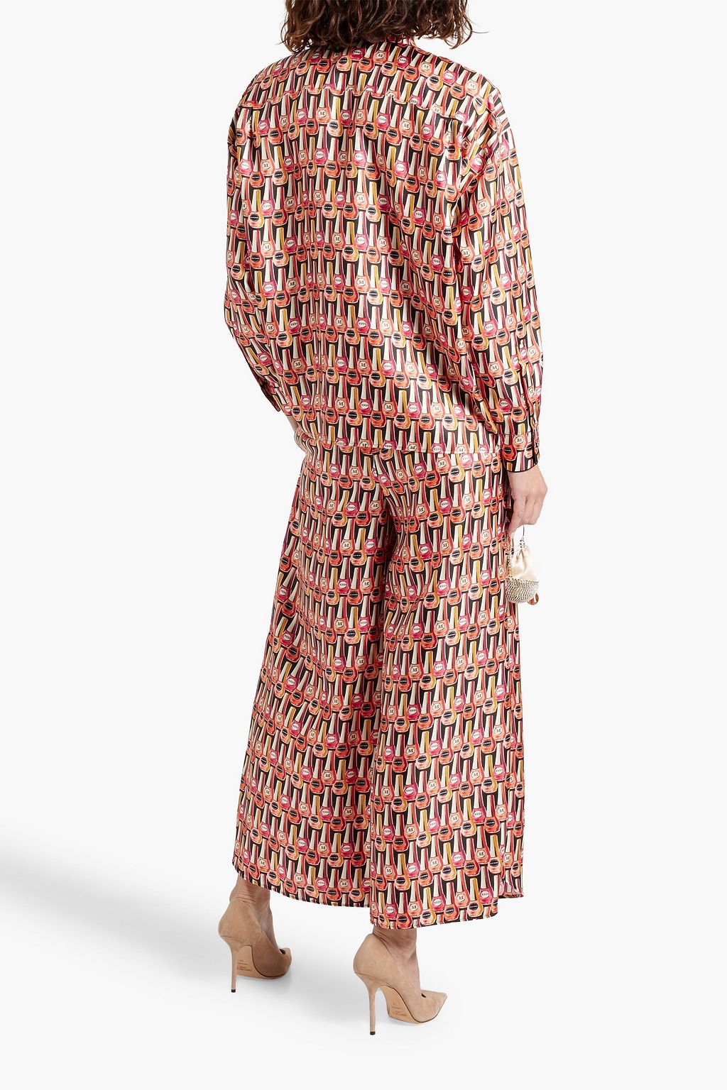 MAX MARA Printed silk-twill shirt