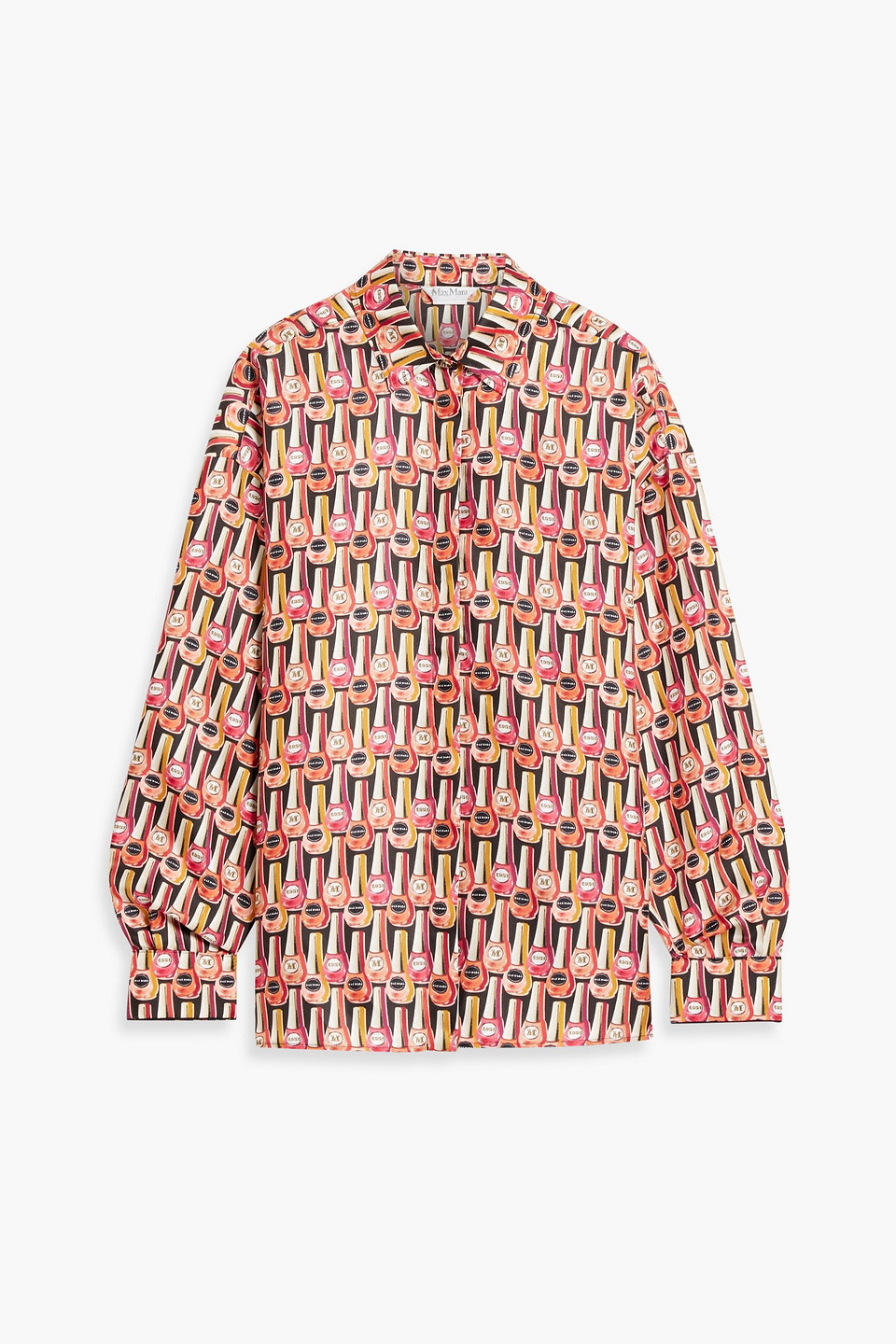 Max Mara Printed Silk-twill Shirt In Multicolor