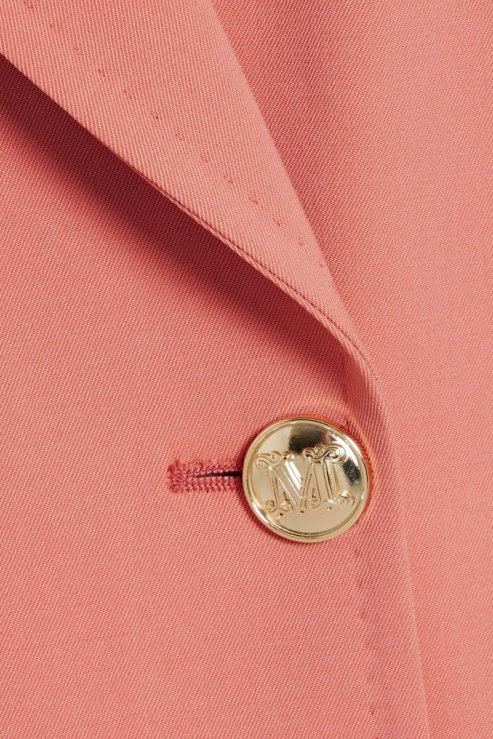 MAX MARA DOUBLE-BREASTED WOOL-BLEND TWILL BLAZER 