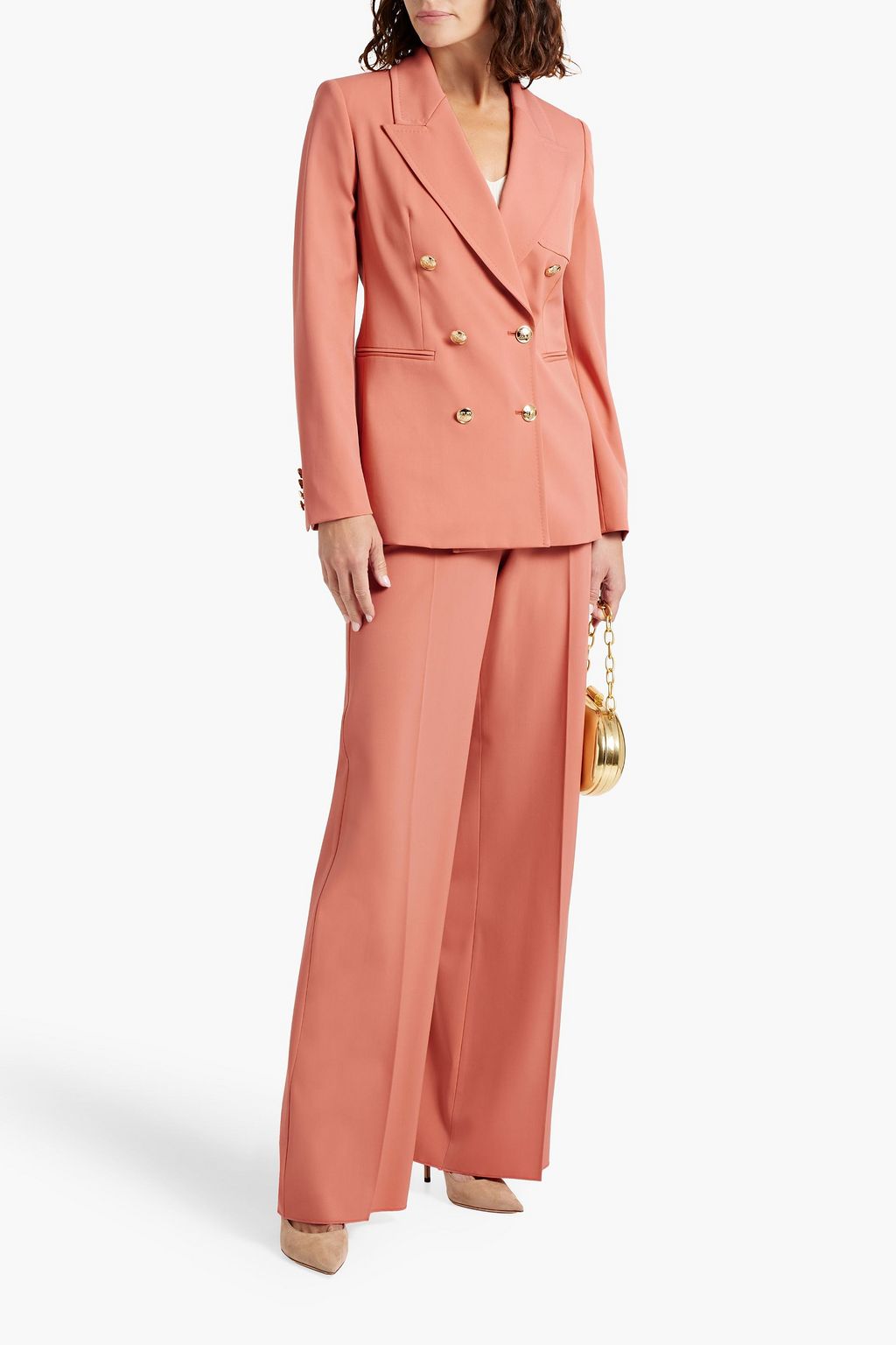 MAX MARA Double-breasted wool-blend twill blazer