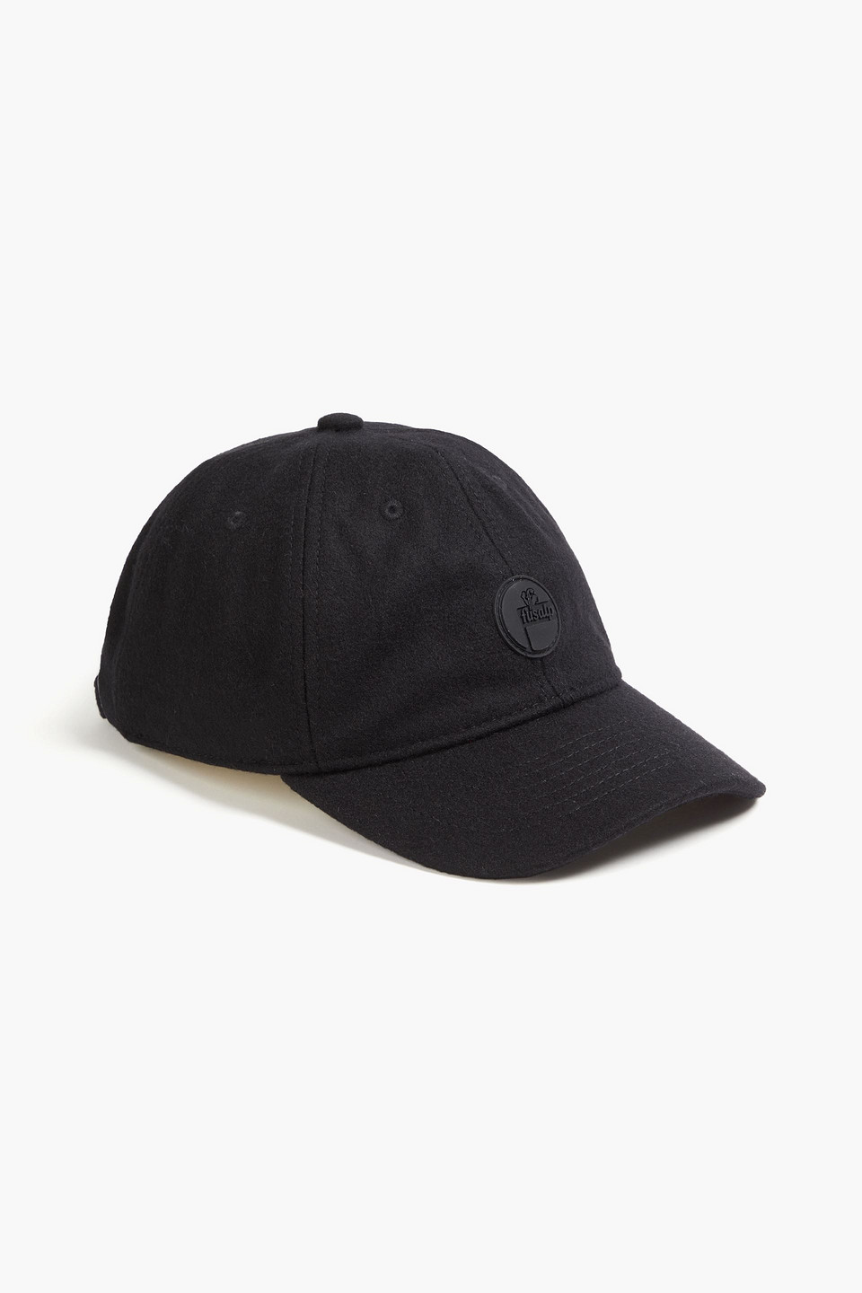 Appliquéd wool-blend felt baseball cap