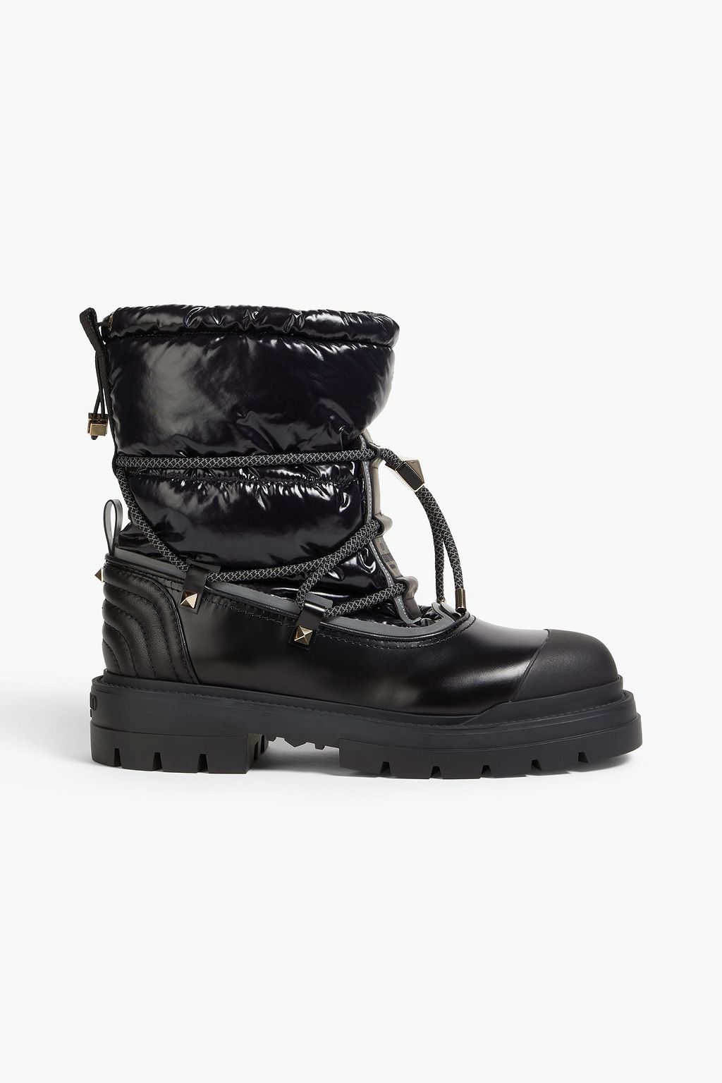 VALENTINO GARAVANI XCombat quilted leather and shell ankle boots THE OUTNET