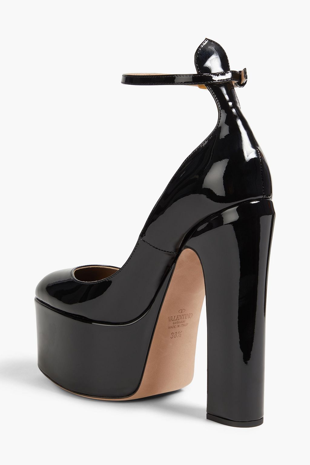 VALENTINO GARAVANI Tan-Go patent-leather platform pumps