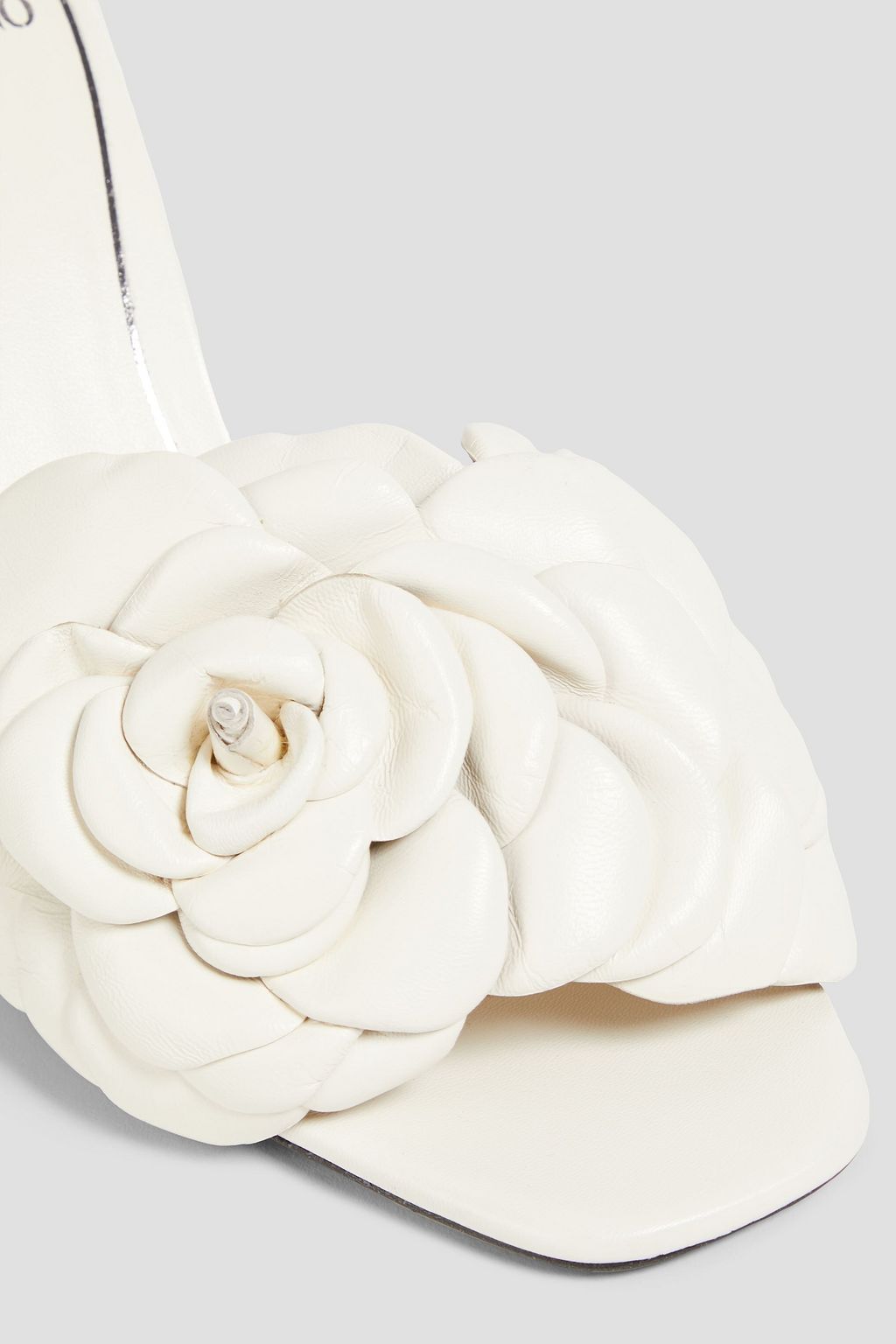 VALENTINO GARAVANI Atelier 03 rose floral-appliquéd leather mules