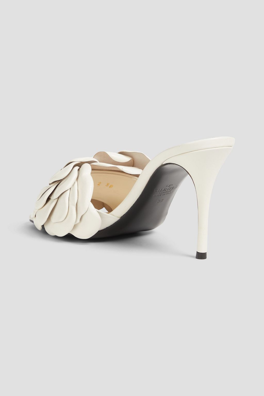 VALENTINO GARAVANI Atelier 03 rose floral-appliquéd leather mules