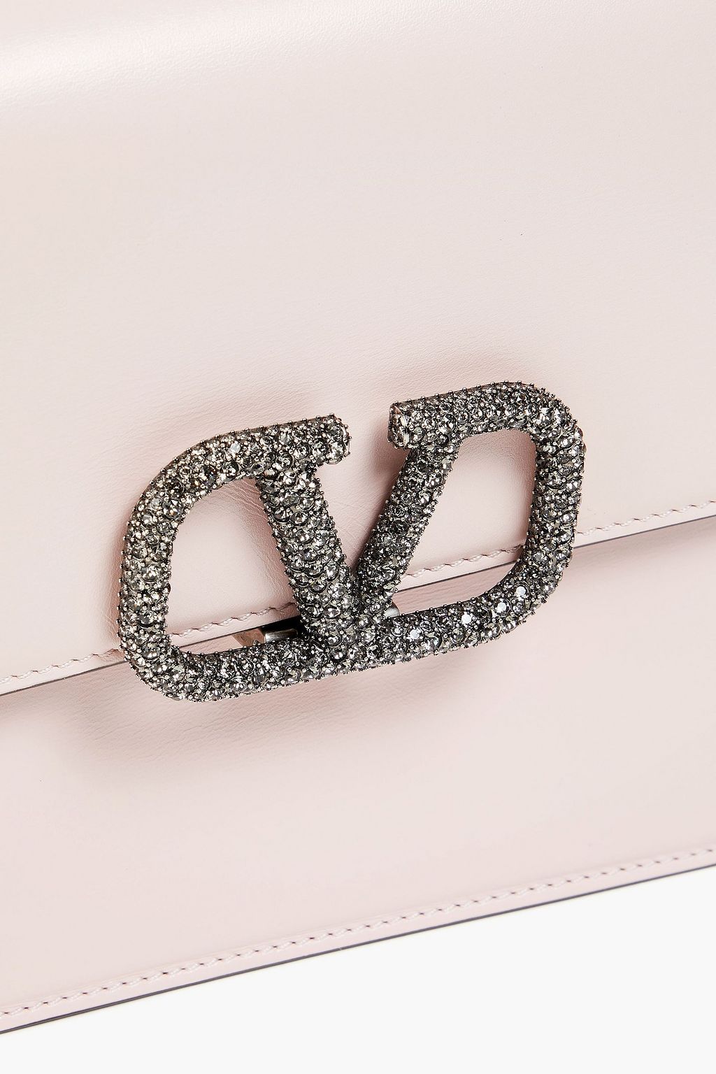 VALENTINO GARAVANI VLOGO crystal-embellished leather shoulder bag