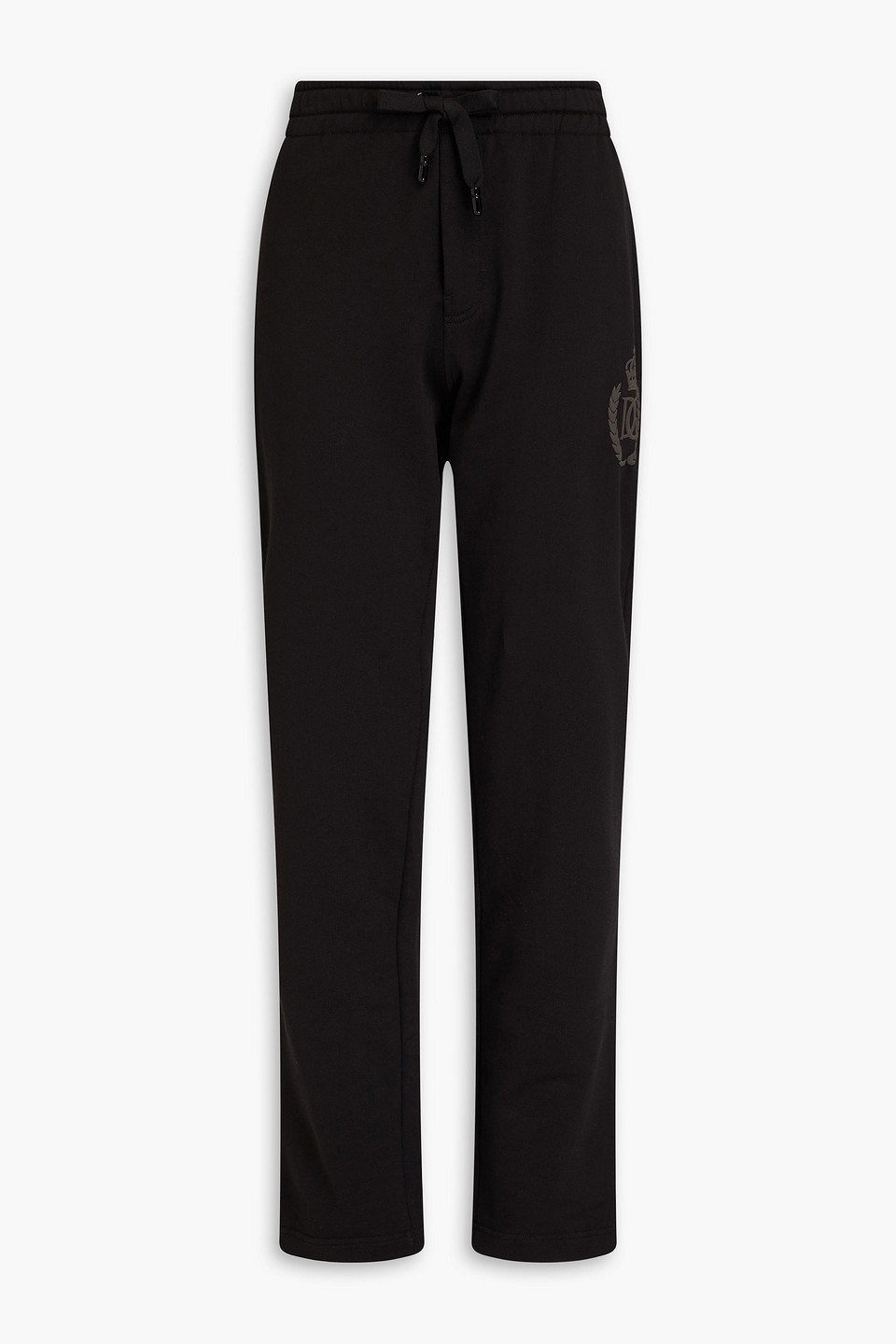 Dolce&Gabbana - Logo-print French cotton-terry sweatpants - Black - IT 58