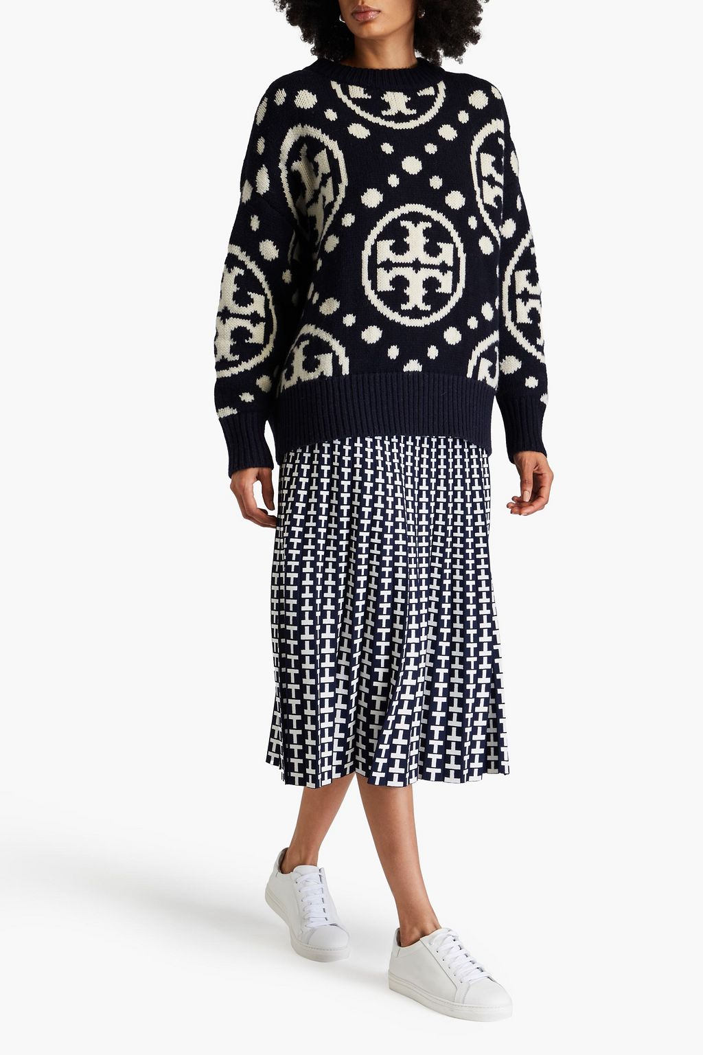TORY SPORT Wool-jacquard sweater