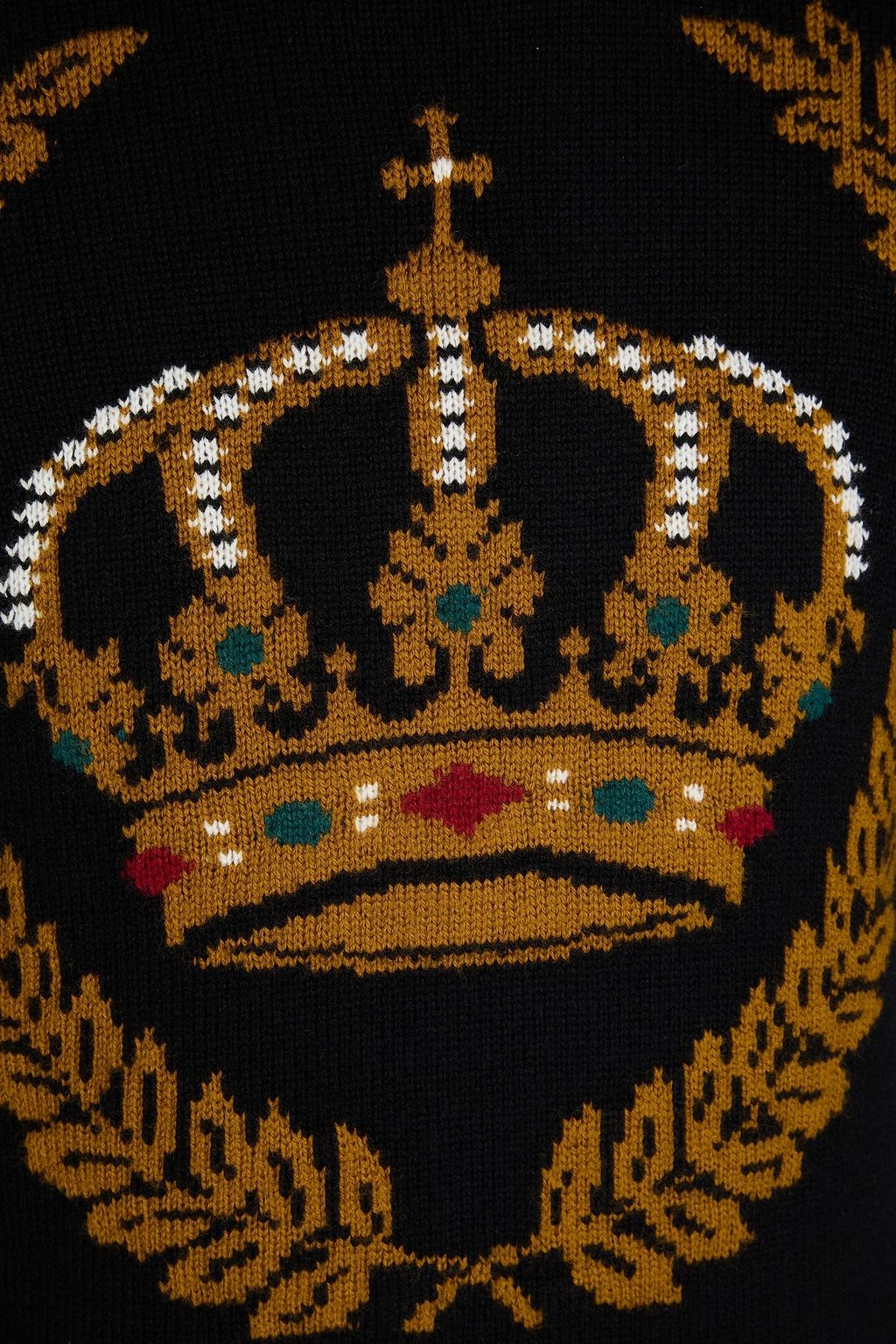 DOLCE&GABBANA كنزة رياضية مصنوعة من مزيج الصوف والكشمير بحبكة إنتارسيا