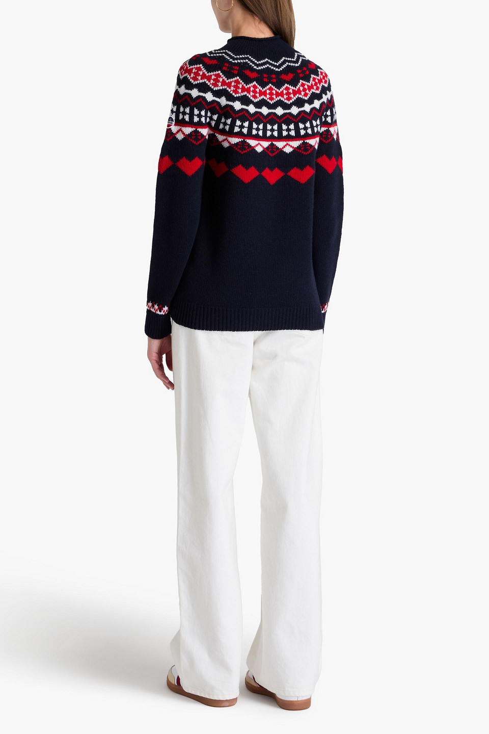 Fusalp Coline Intarsia-knit Wool And Cashmere-blend Sweater In Midnight Blue