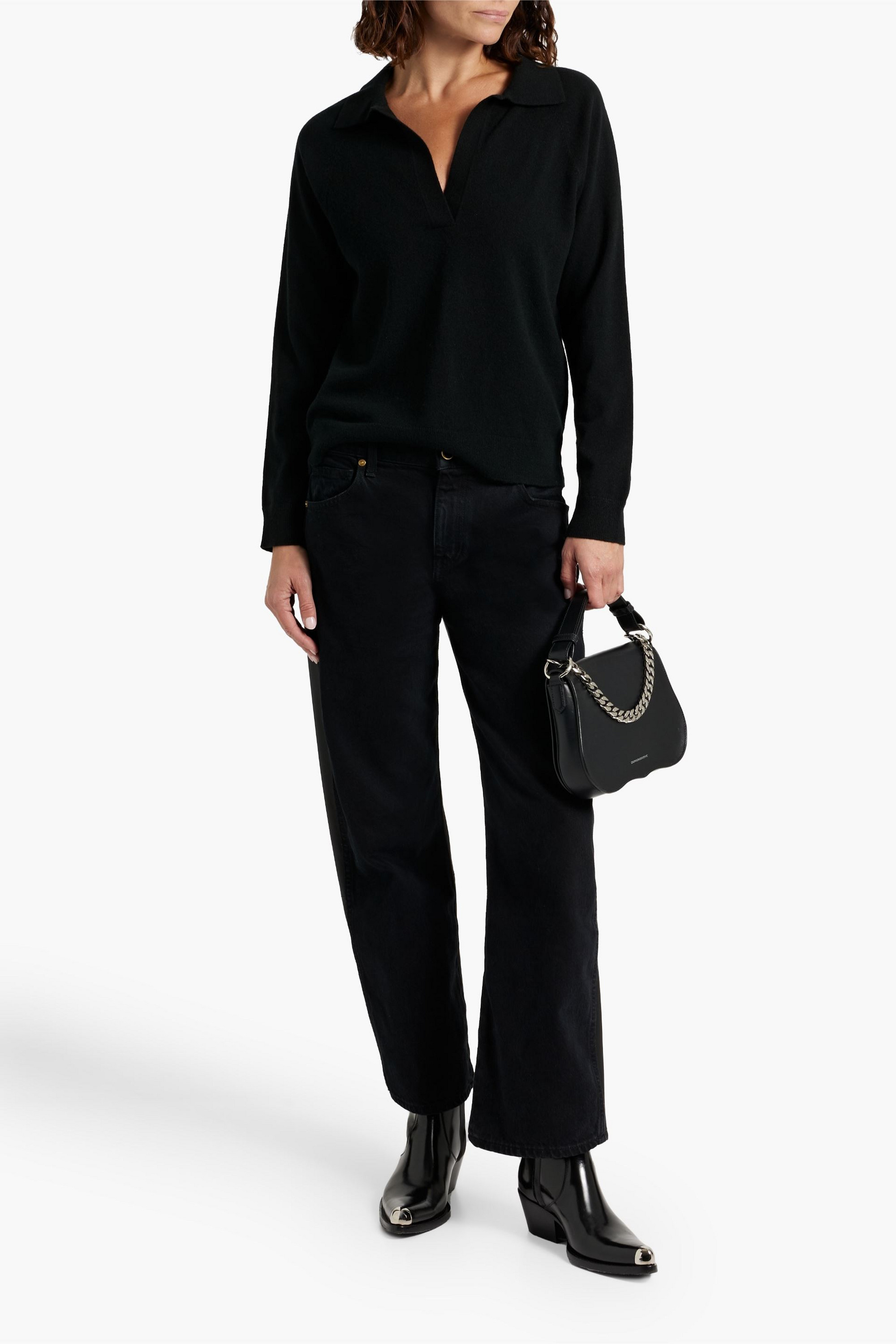 arch4 Gladiolus cashmere polo sweater