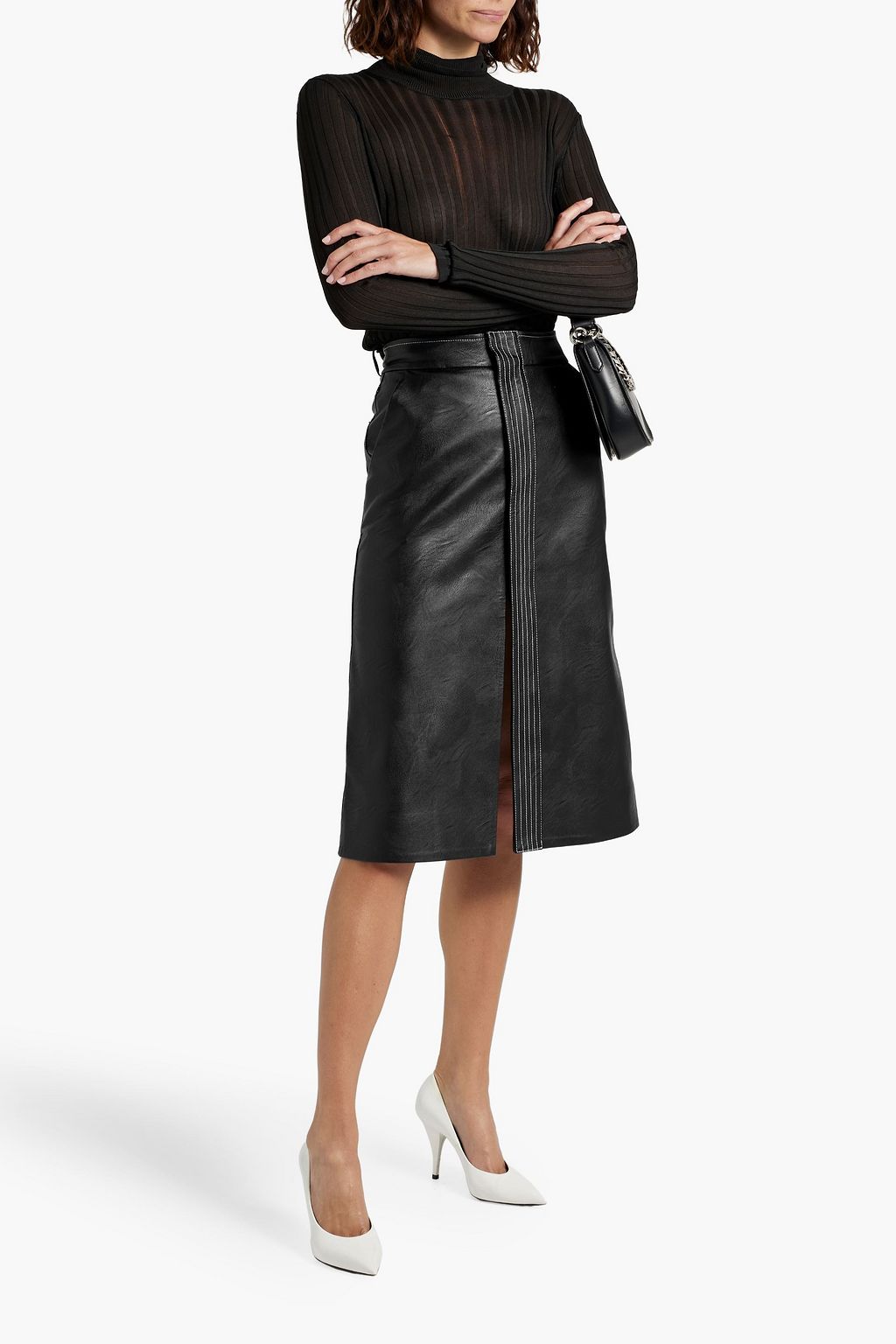 STELLA MCCARTNEY Faux leather skirt
