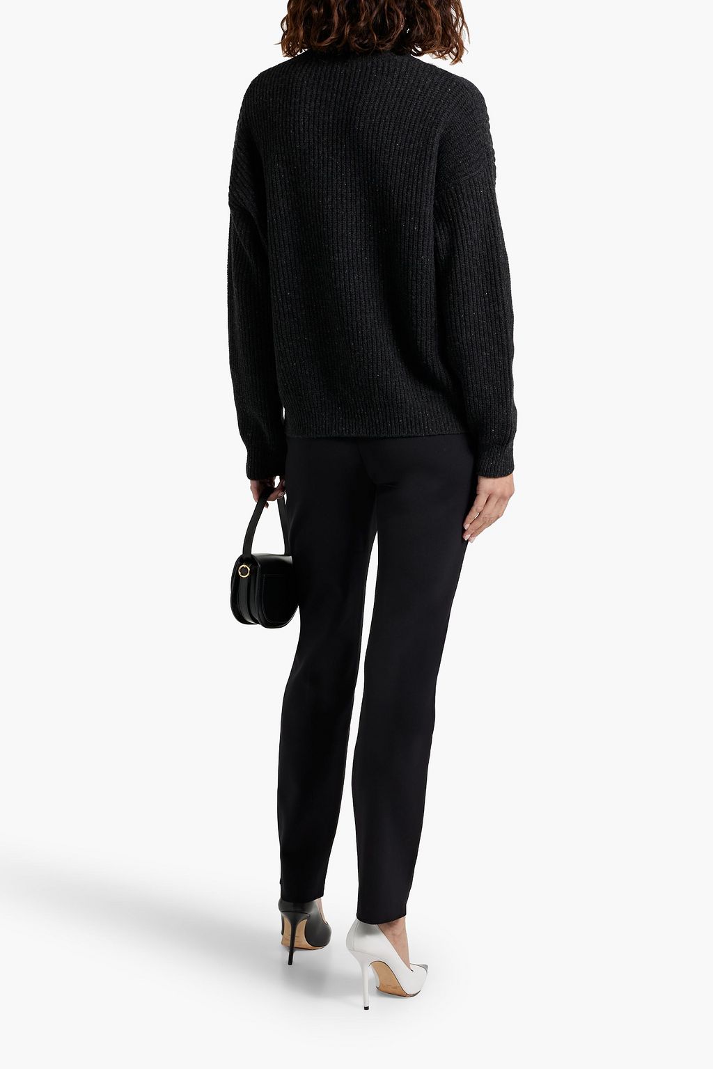 MAX MARA Favore Donegal cable-knit wool-blend turtleneck sweater