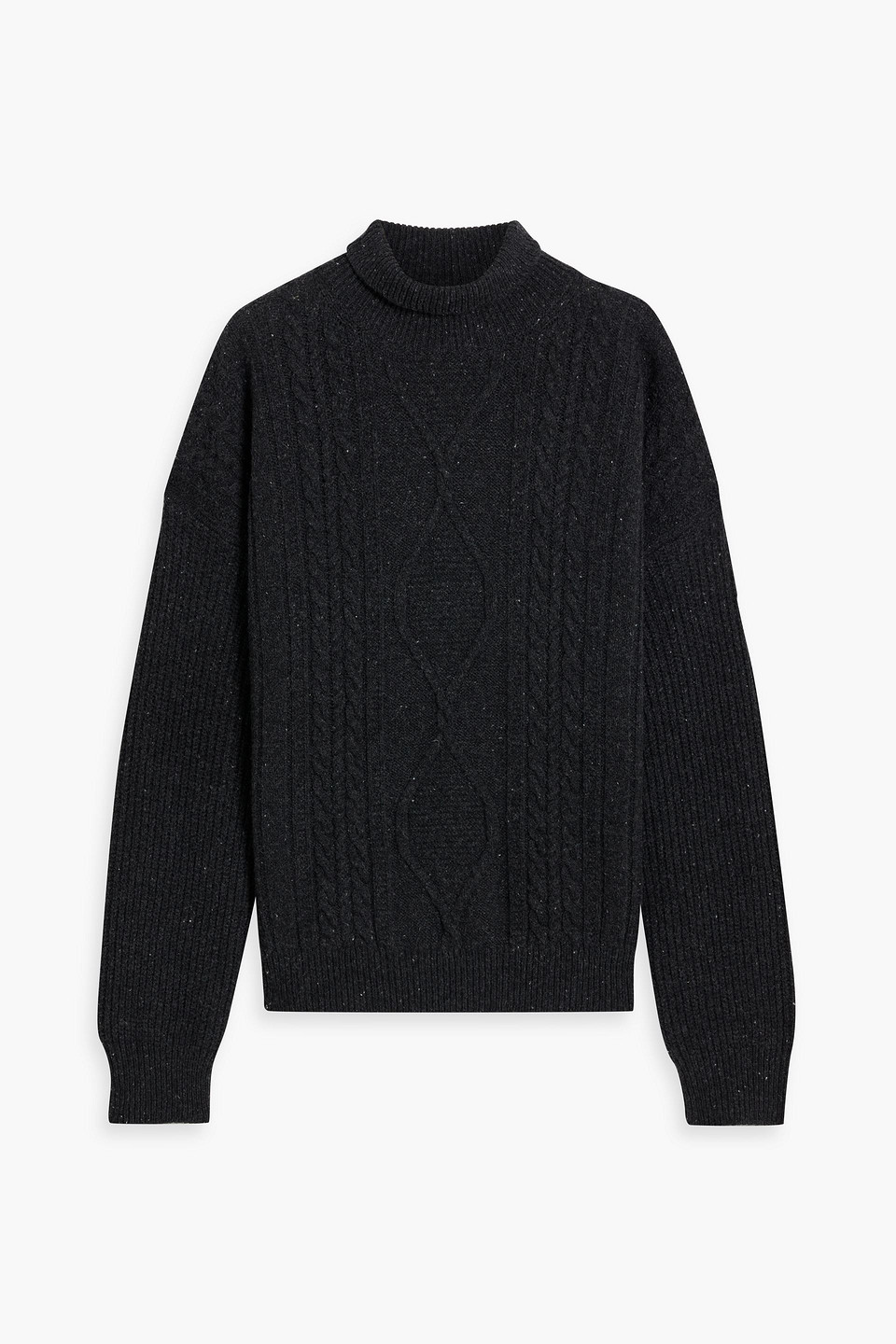 Favore Donegal cable-knit wool-blend turtleneck sweater