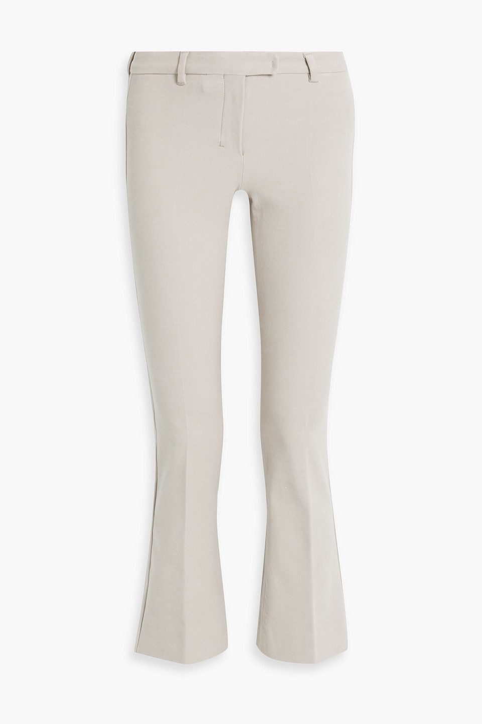 Max Mara Orvieto Cotton-blend Kick-flare Pants In Stone