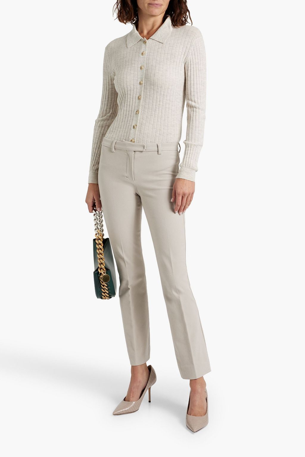 'S MAX MARA Orvieto cotton-blend kick-flare pants