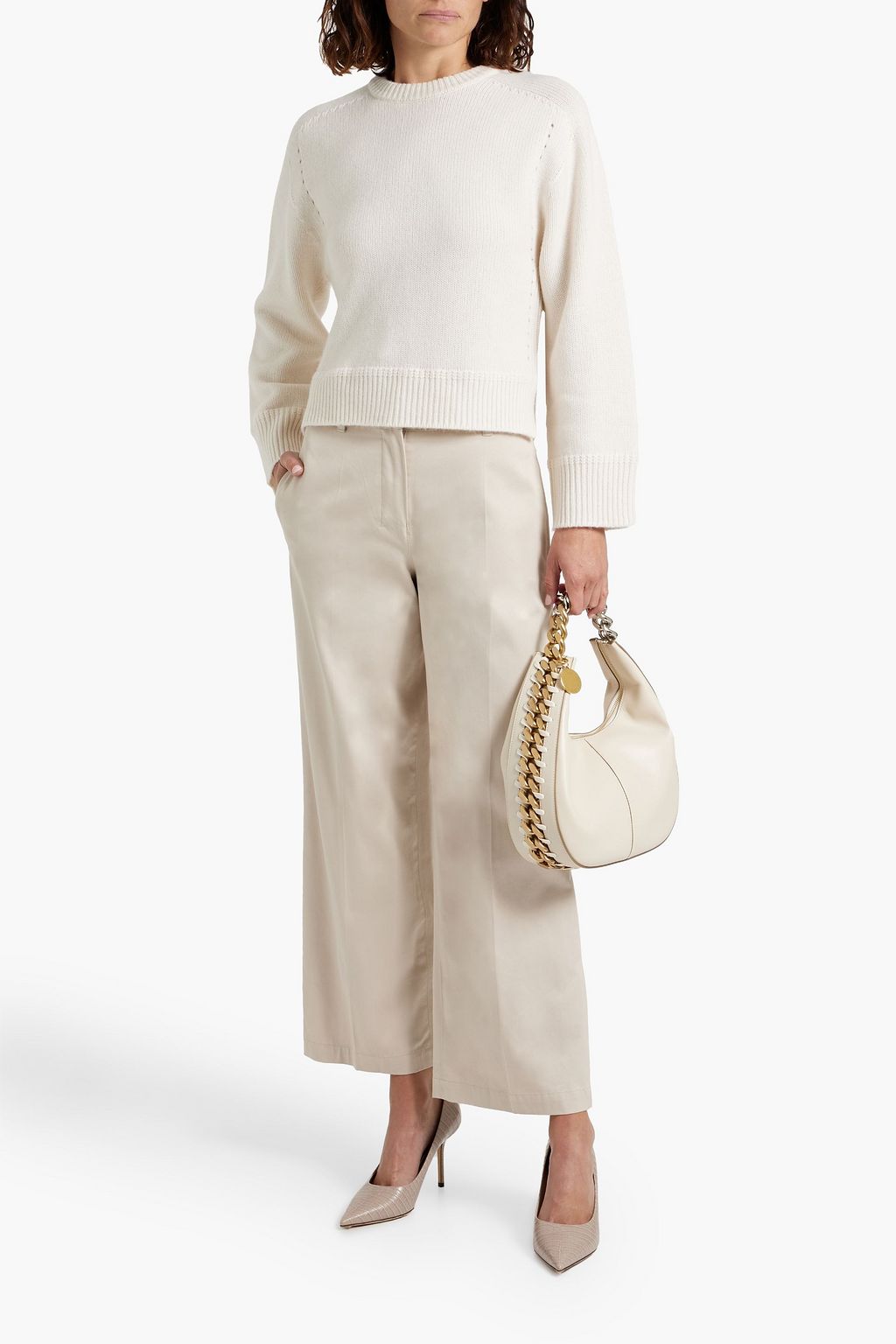 'S MAX MARA Cotton-twill wide-leg pants