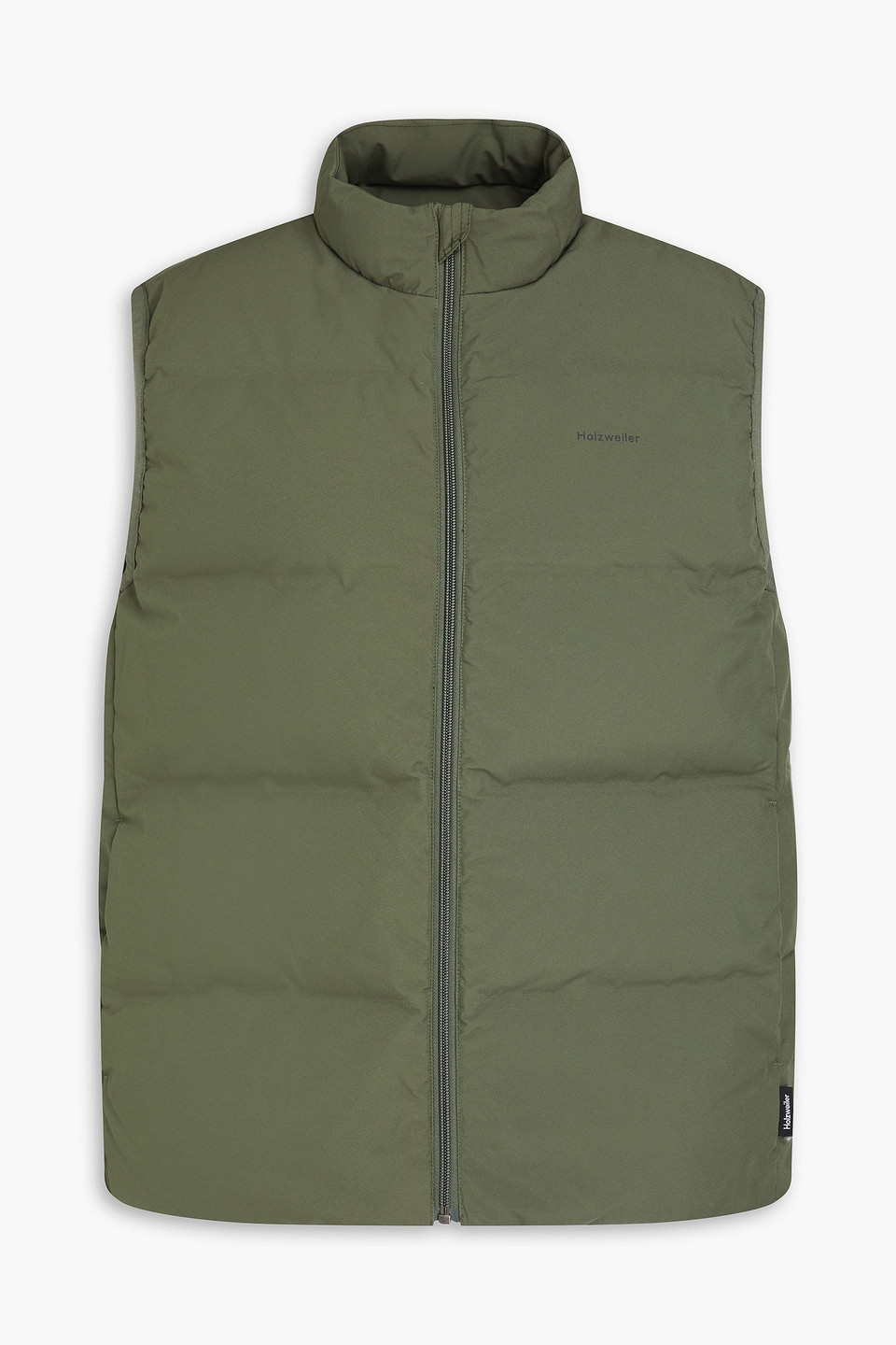 Holzweiler Quilted Shell Down Waistcoat In Army Green