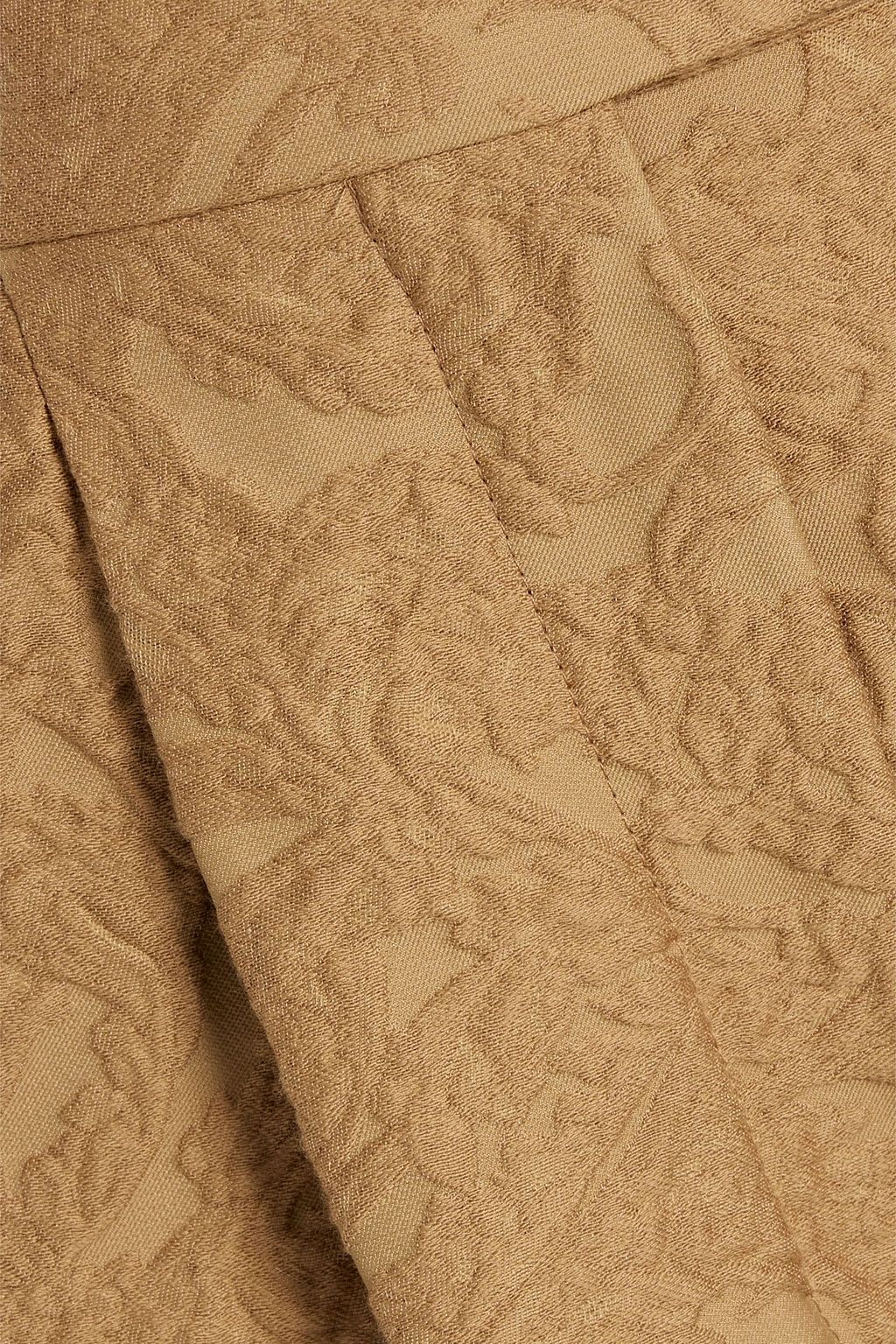 MAX MARA Cotton-blend jacquard wide-leg pants