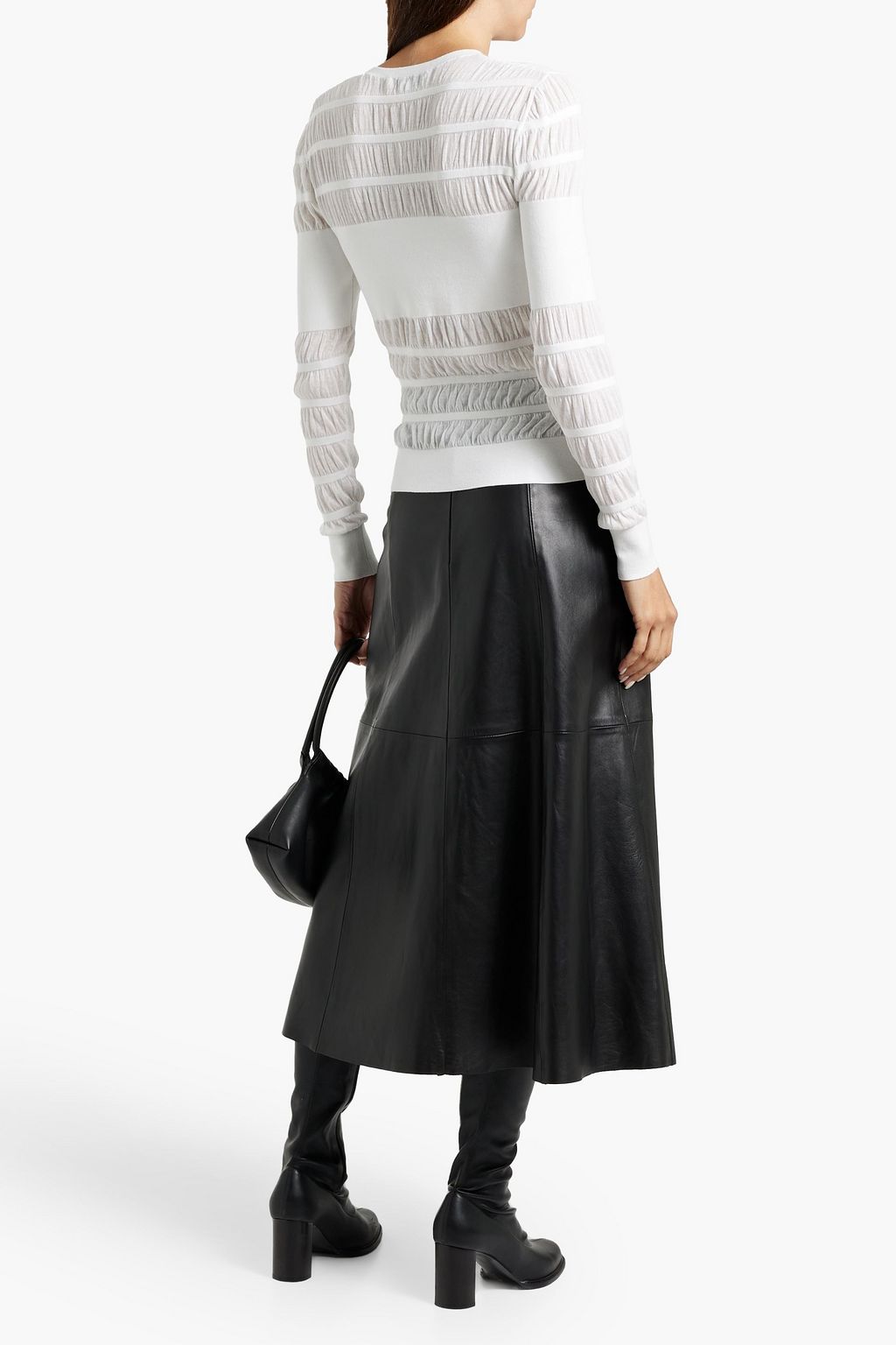 COTTON BY AUTUMN CASHMERE Ruched cotton-blend top