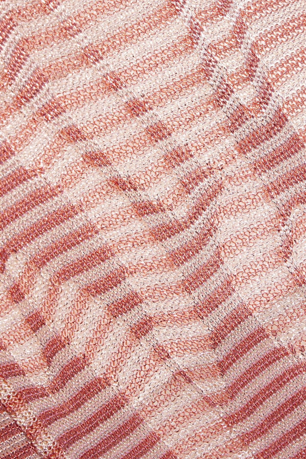 MISSONI Striped metallic crochet-knit straight-leg pants