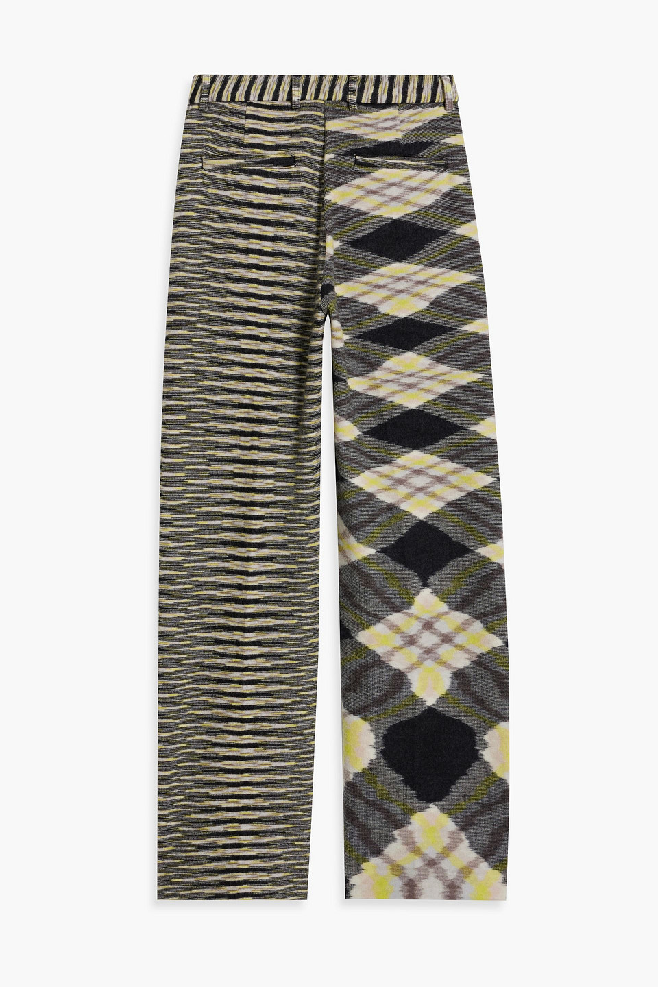 Shop Missoni Space-dyed Knitted Straight-leg Pants In Lime Green