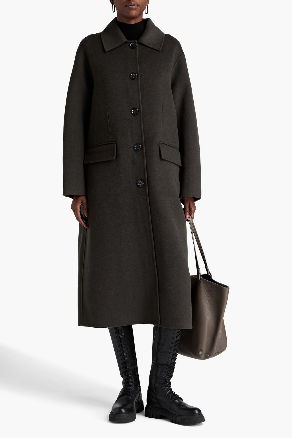 HOLZWEILER Wool-blend felt coat