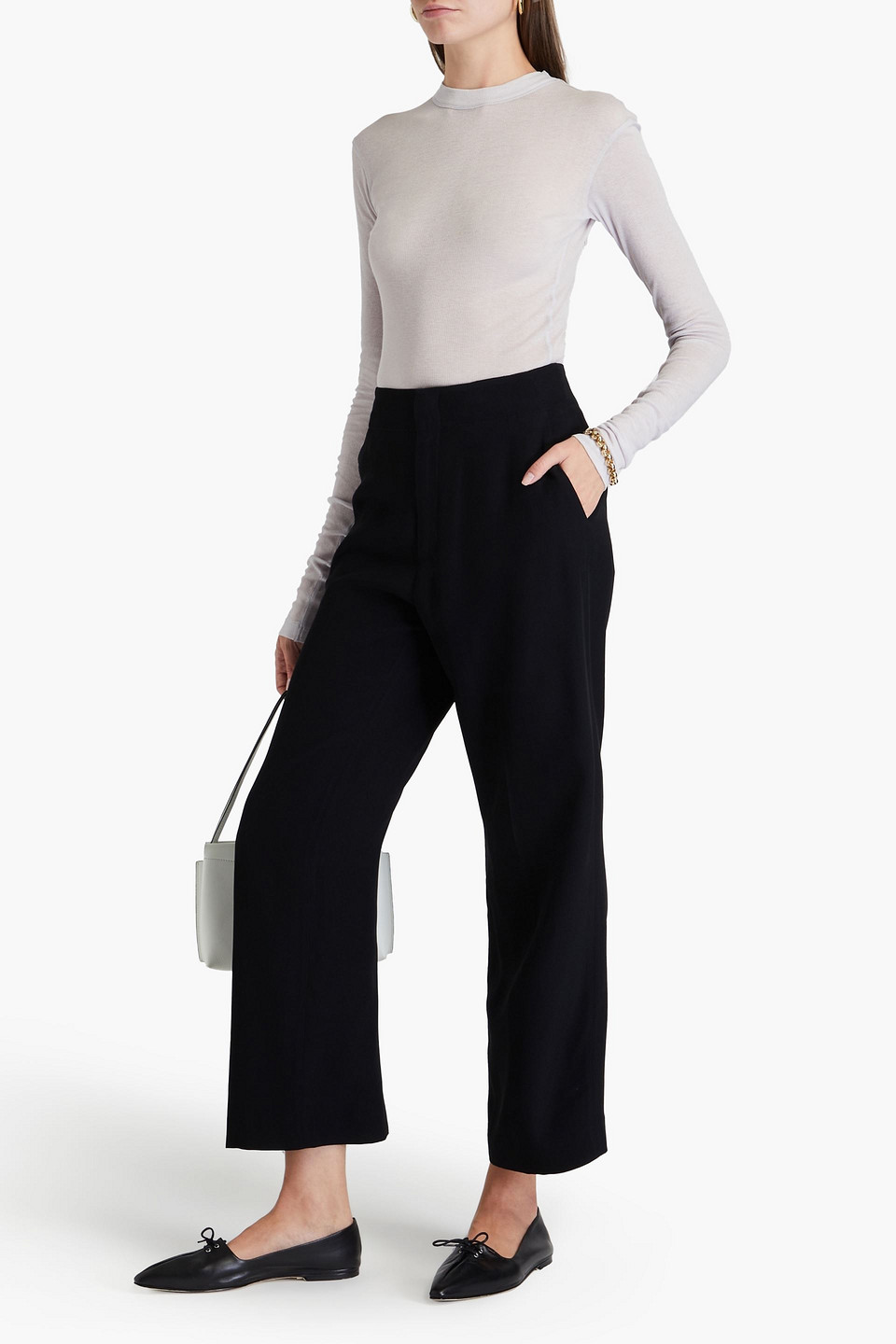 Shop Bite Studios Cotton-jersey Top In Lilac