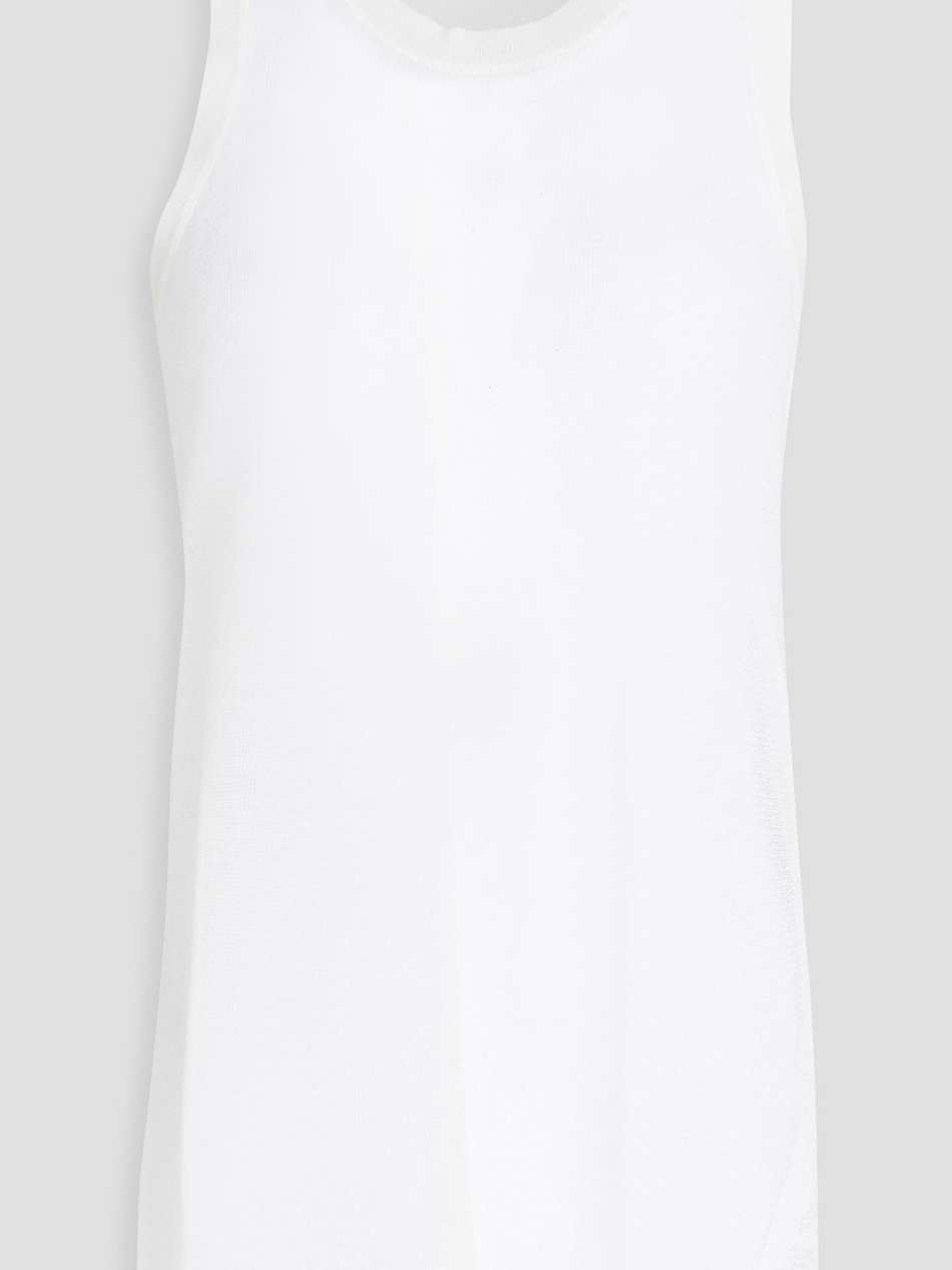 silk and cotton-blend tank
