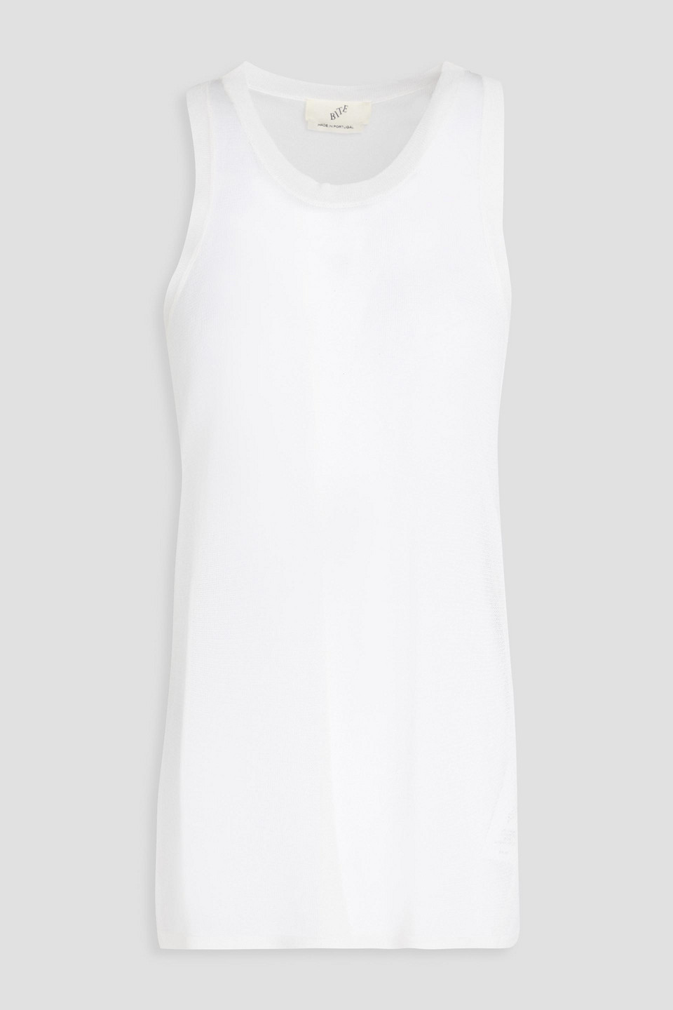Silk and cotton-blend tank