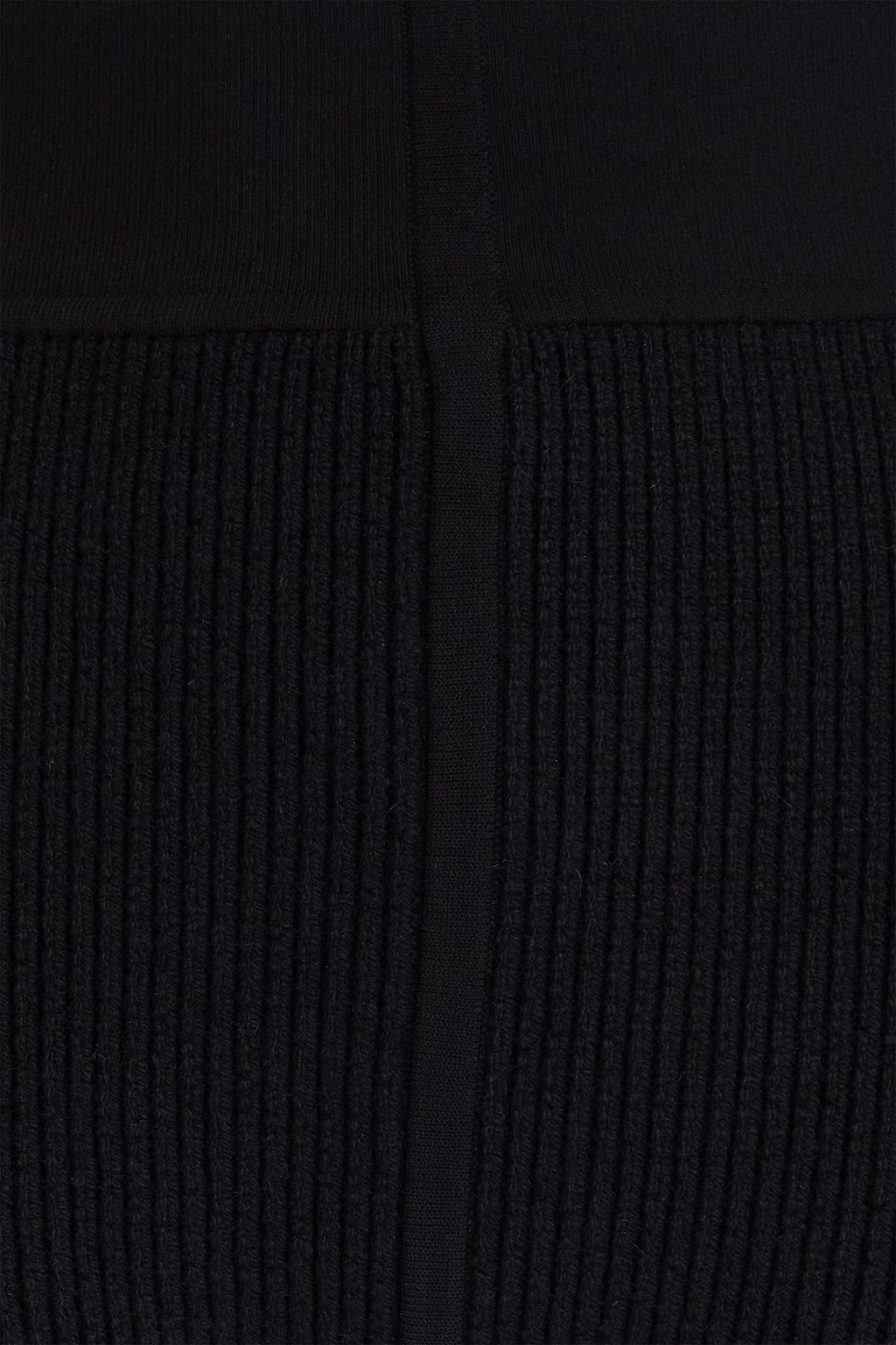 RICK OWENS شورت من مزيج الكشمير بتصميم مضلّع