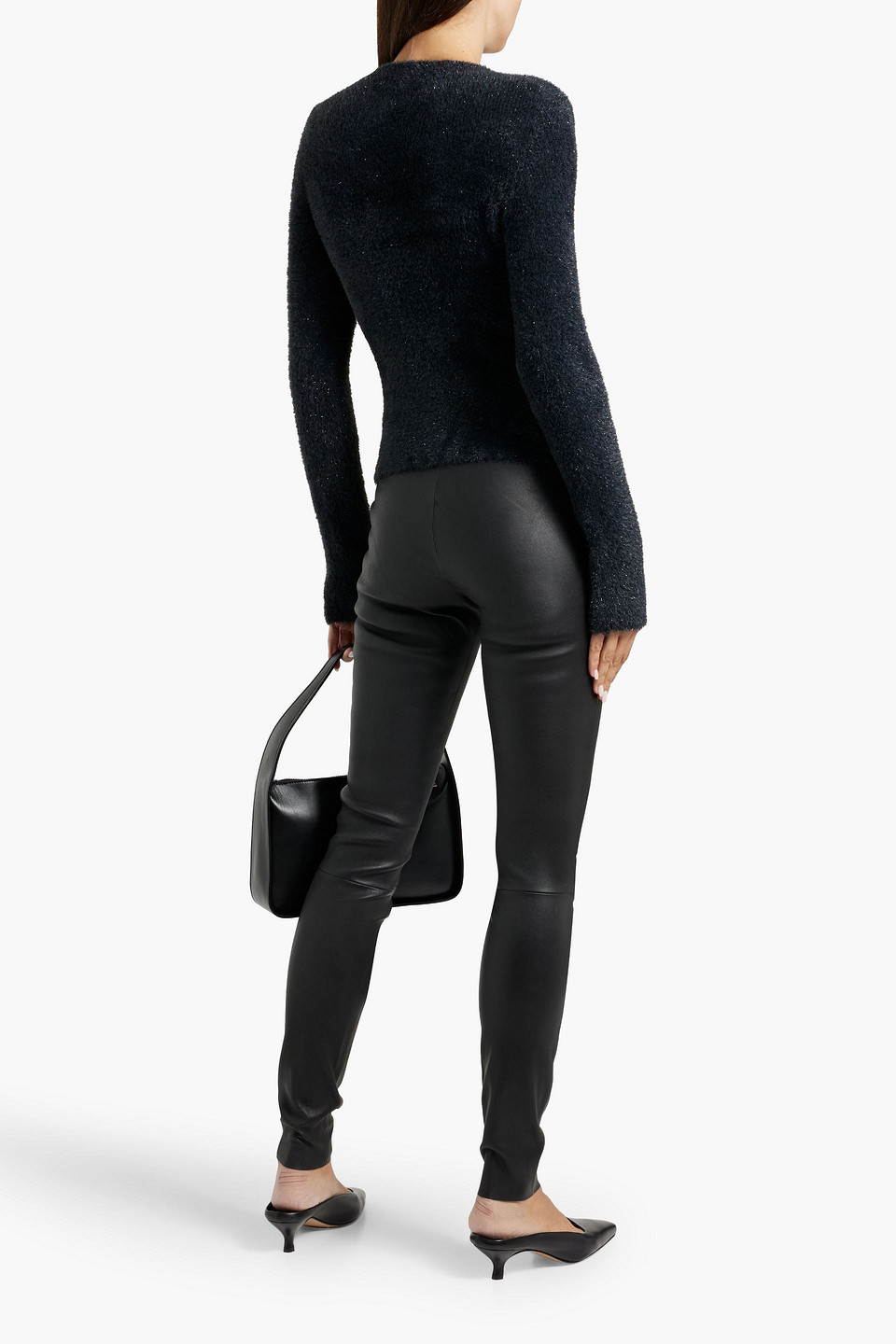 Shop By Malene Birger Stretch-leather Leggings In Black