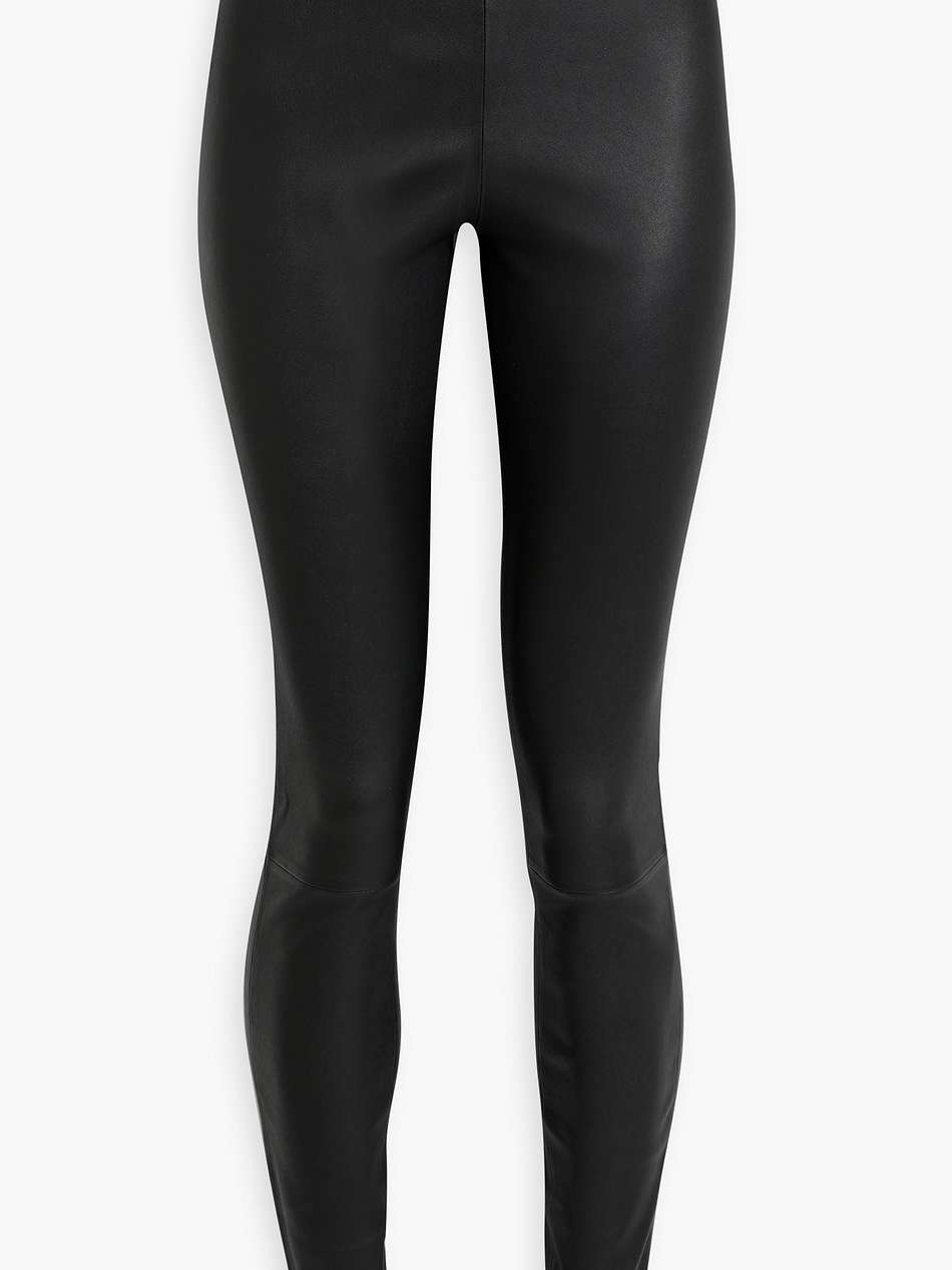 stretch-leather leggings