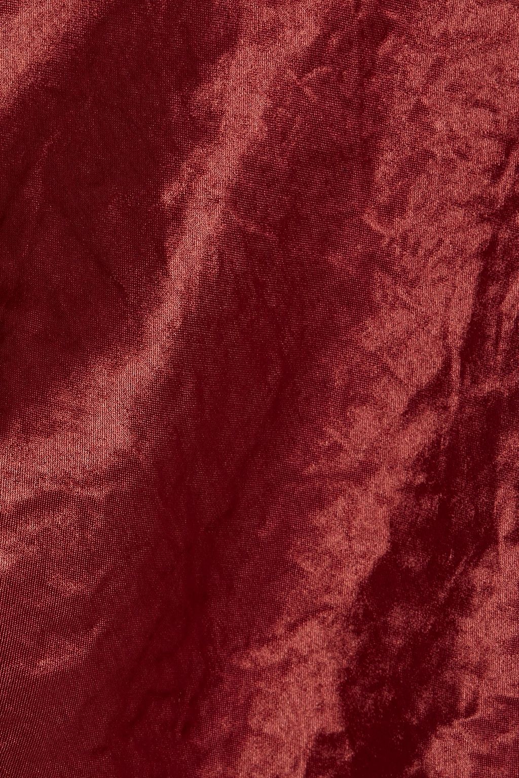 VINCE. Draped crinkled-satin camisole