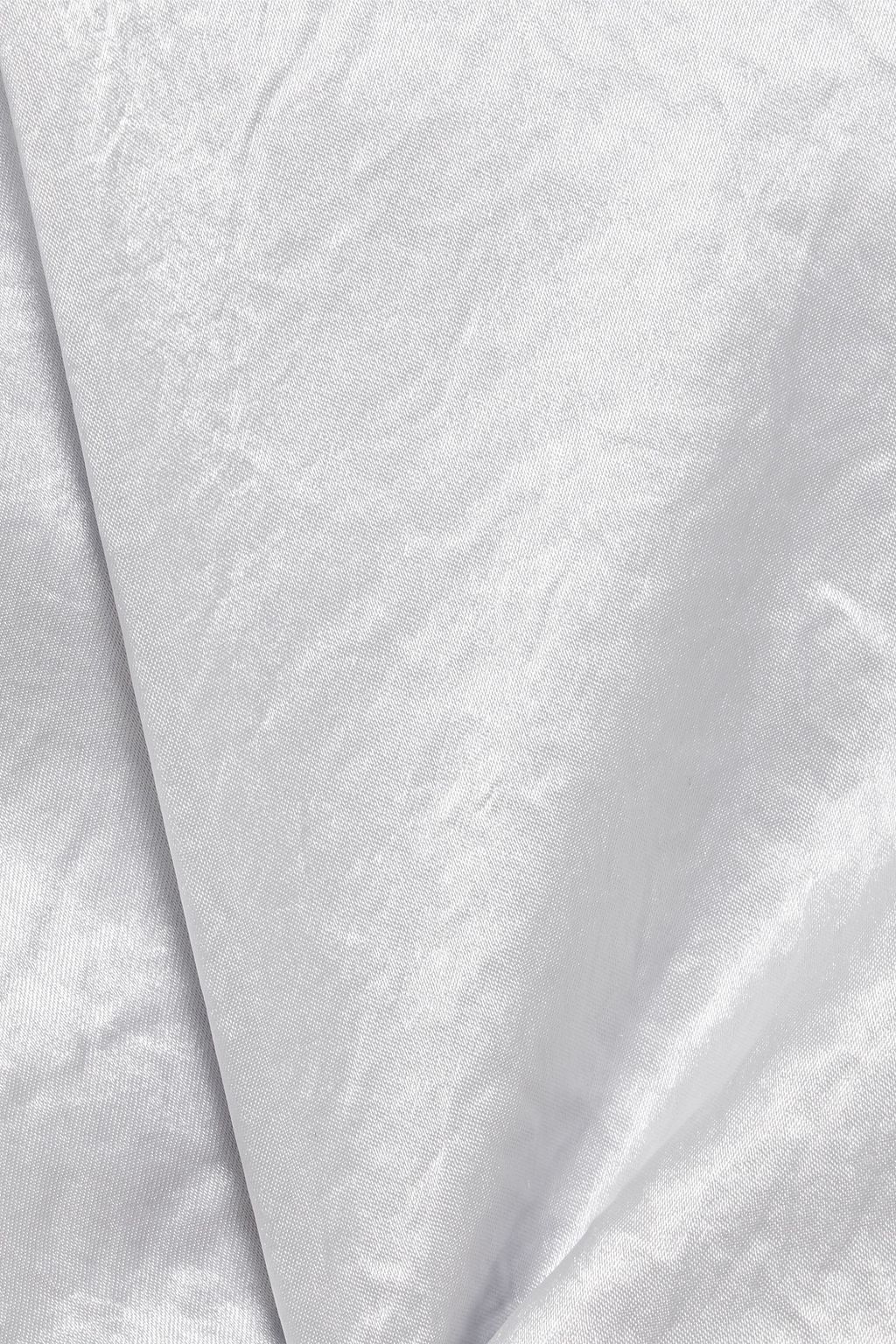 VINCE. Crinkled-satin tank