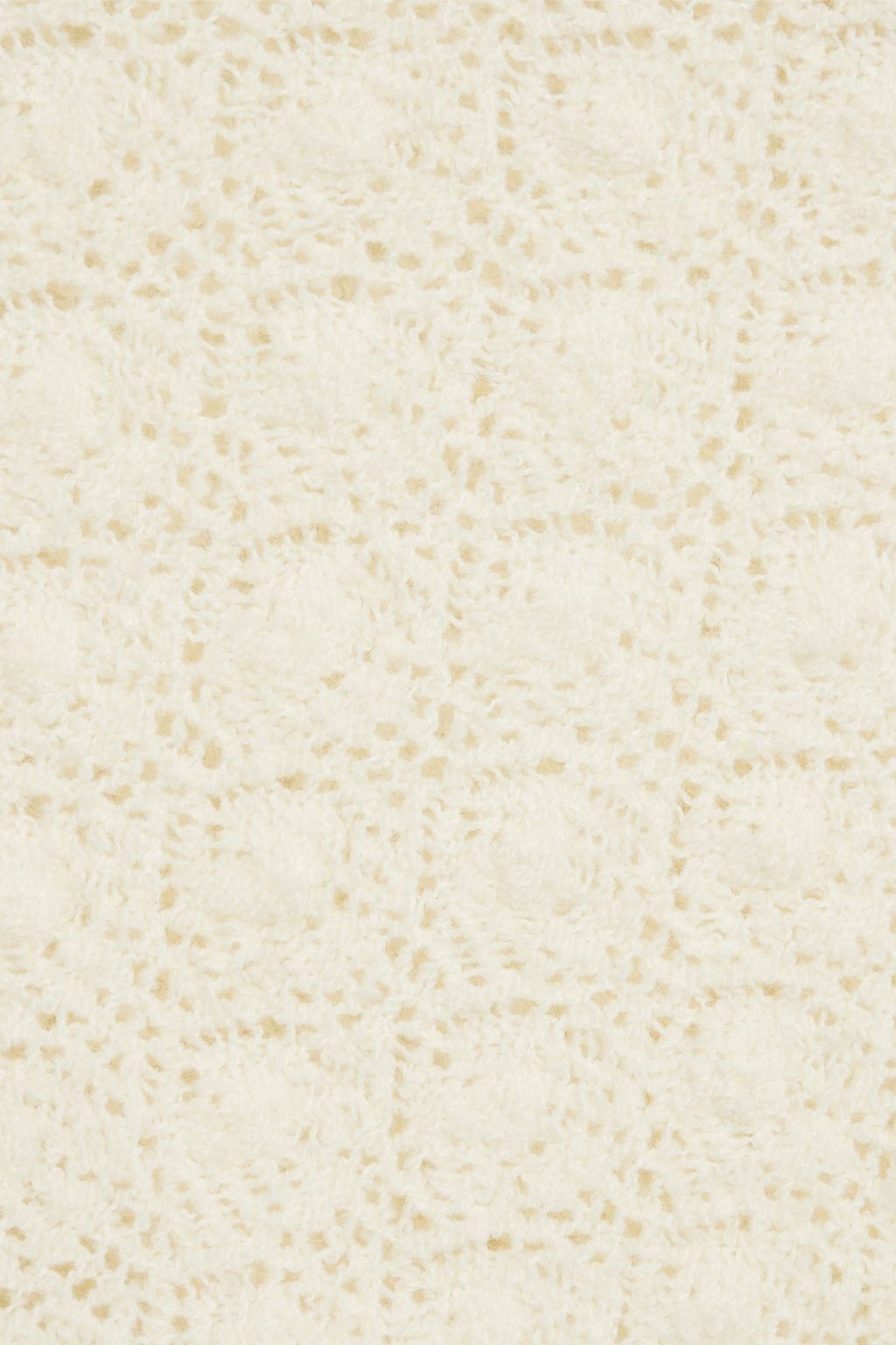 VINCE. Pointelle-knit wool-blend polo sweater